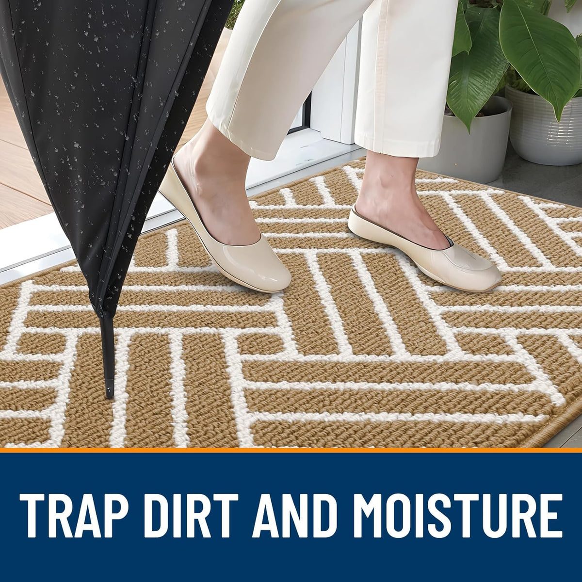 OLANLY Indoor Door Mat, 48x32 Inch, Dirt Resistant and Absorbent, Non-Slip Rubber Backing Floor