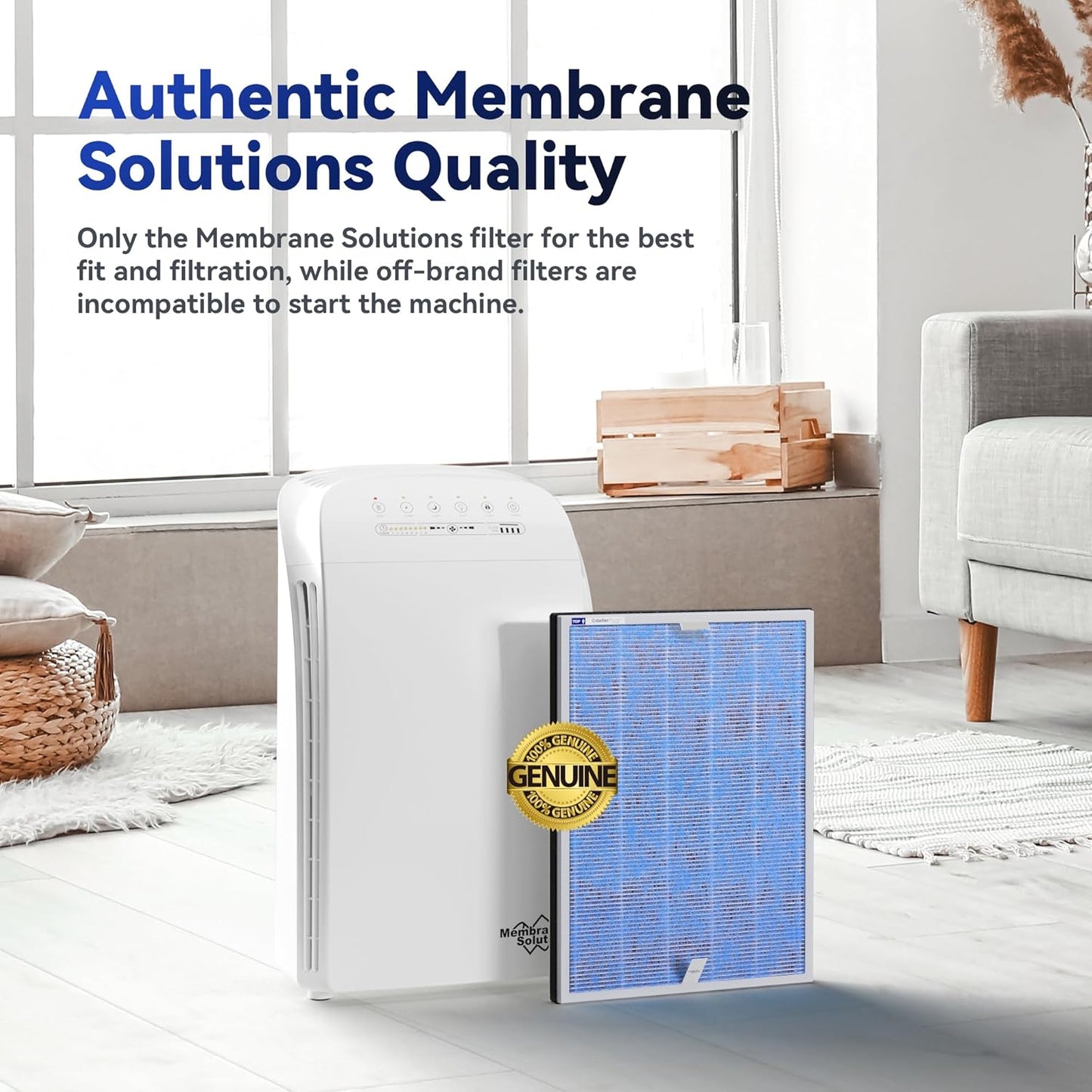 Membrane Solutions MSA3/MSA3S Genuine Original Air Purifier Filter Replacement 6 Pack, Upgraded