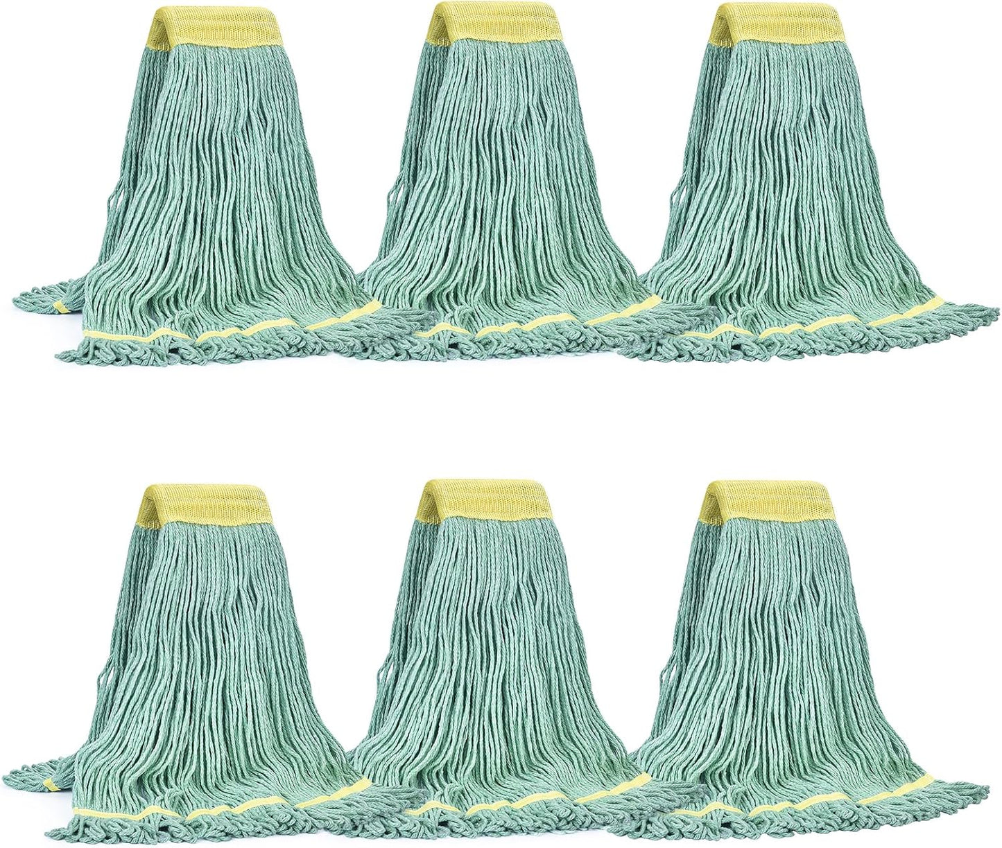 Matthew Cleaning Commercial Mop Head Replacement, 5 Inch Wide Headband, Looped End Cotton Blend