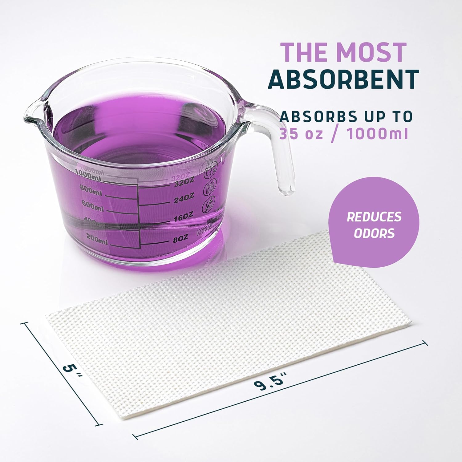 Lunderg Lavender Scented Super Absorbent Commode Pads - Medical Grade Value Pack 100 Count - for