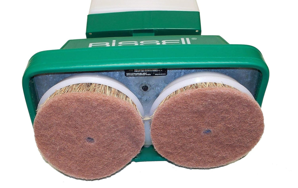 BiSSEll BigGreen BGFS5000 Portable Two Brush Floor Scrubber & Polisher, 13" W x 7" D x 44" H, White