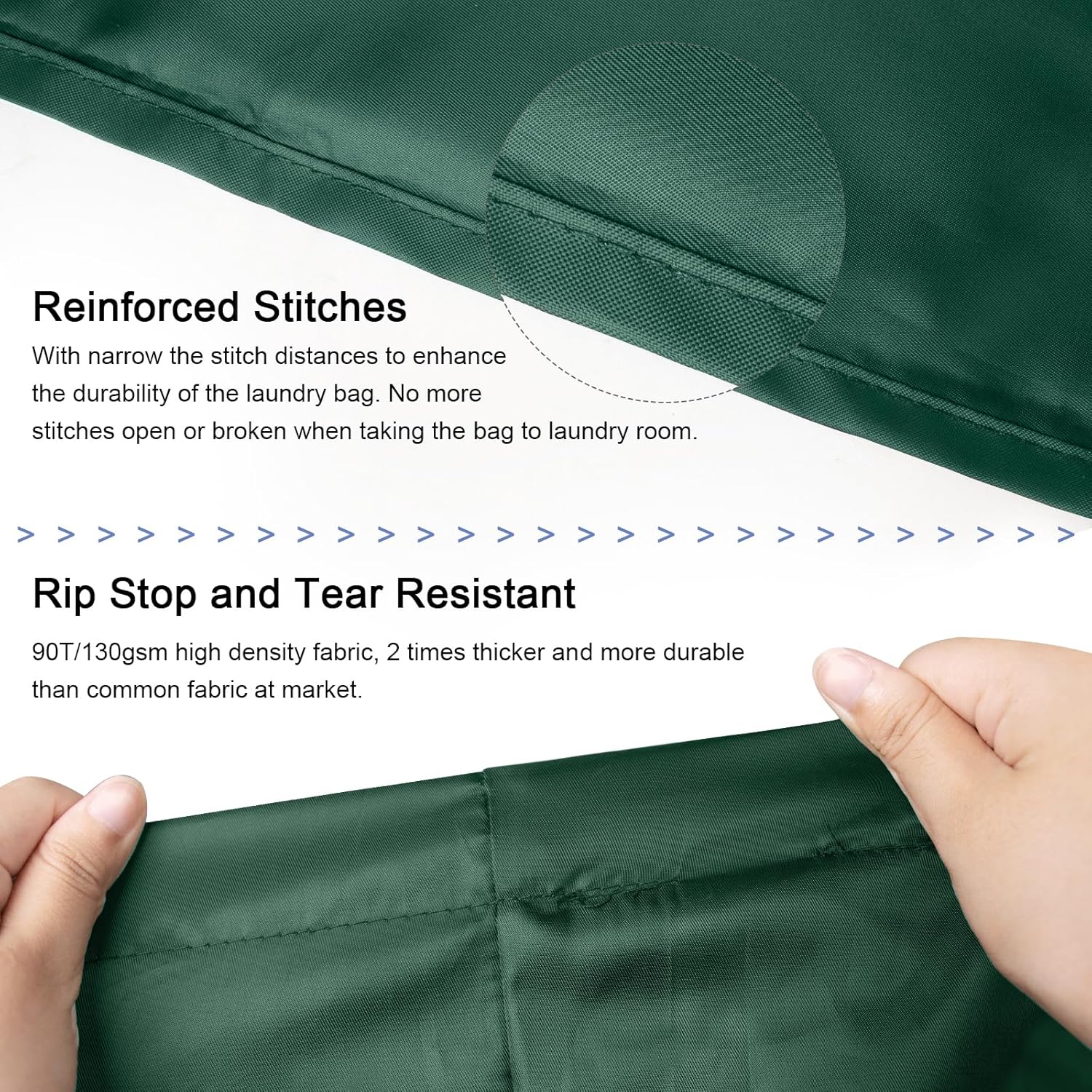 Polecasa Heavy Duty Large Laundry Bag with 130gsm Tear Resistant Fabric and Handles, Easy to Carry
