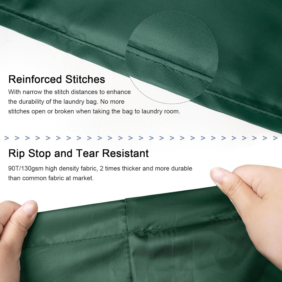 Polecasa Heavy Duty Large Laundry Bag with 130gsm Tear Resistant Fabric and Handles, Easy to Carry