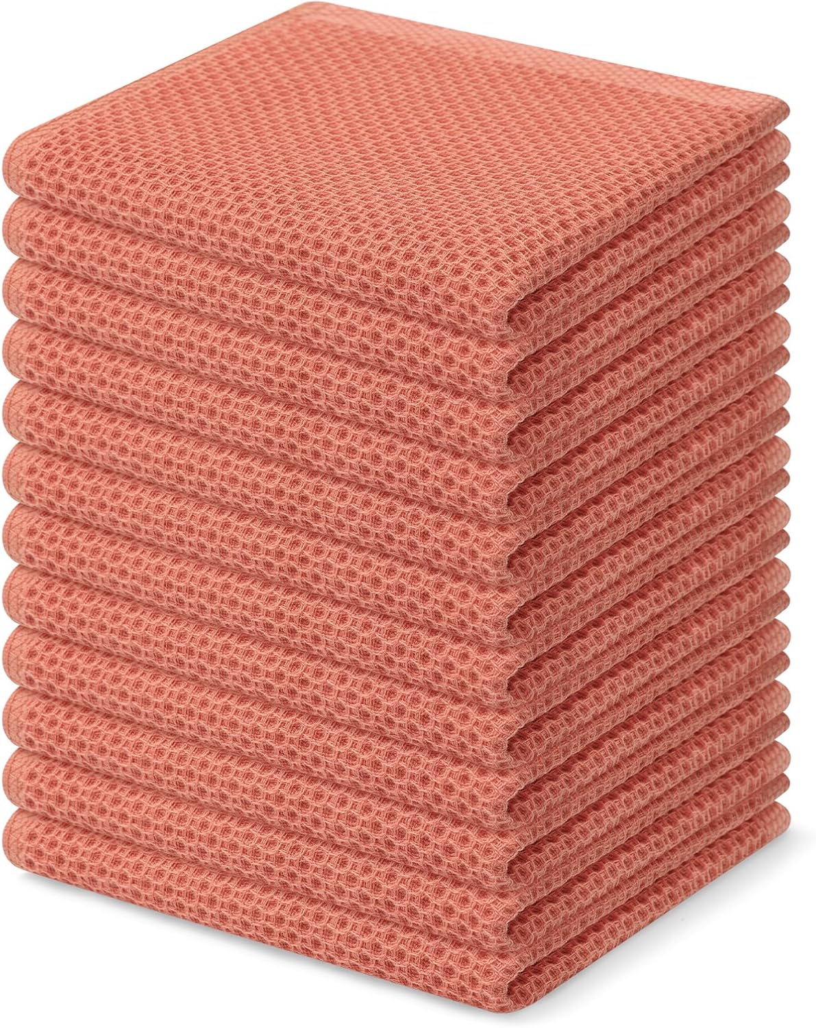 Homaxy 100% Cotton Waffle Weave Kitchen Dish Cloths, Ultra Soft Absorbent Quick Drying Dish Towels