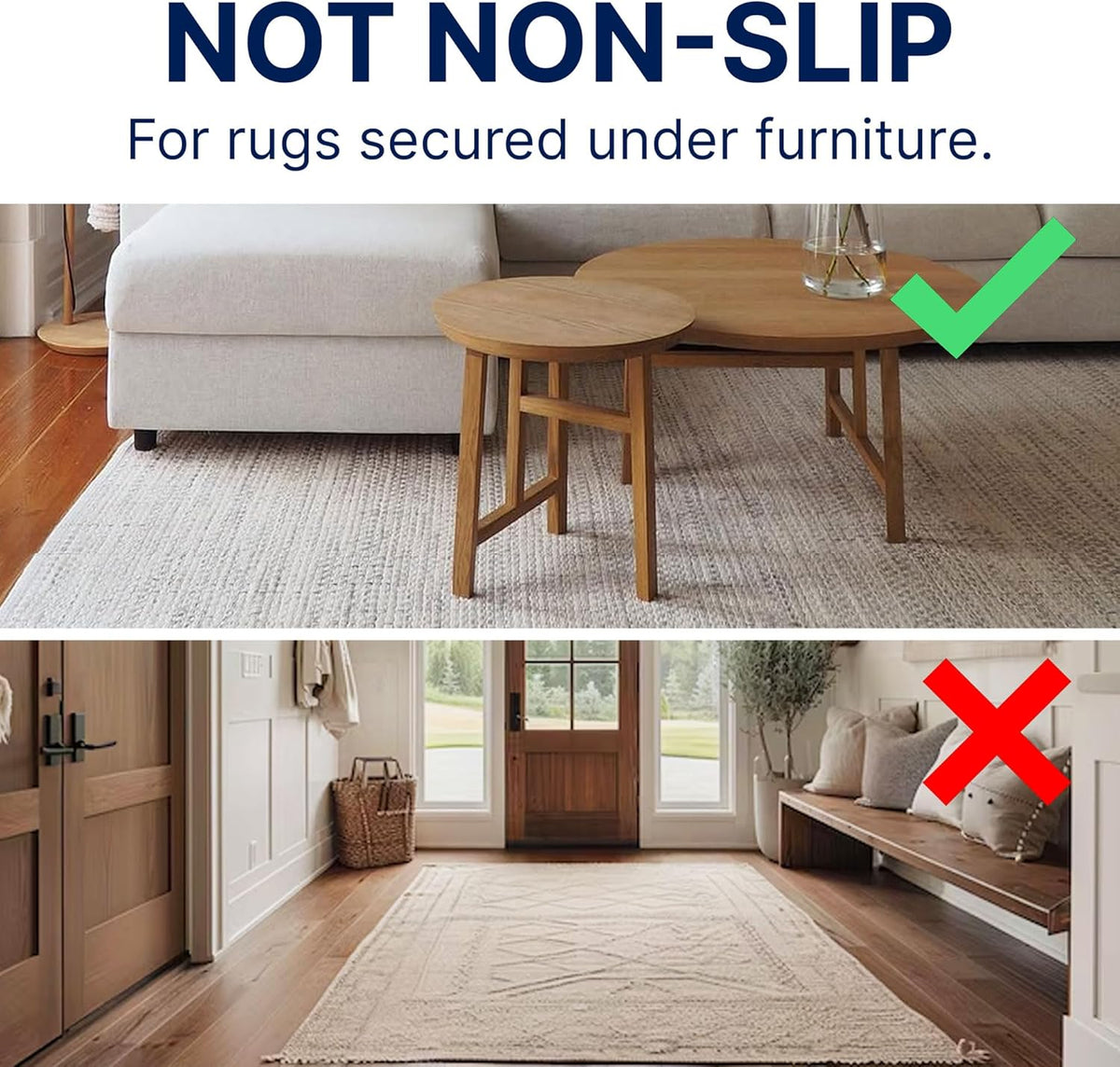 RUGPADUSA - Eco-Plush - 7'10" x 9'10" - 1/4" Thick - 100% Felt - Premium Cushioned Rug Pad