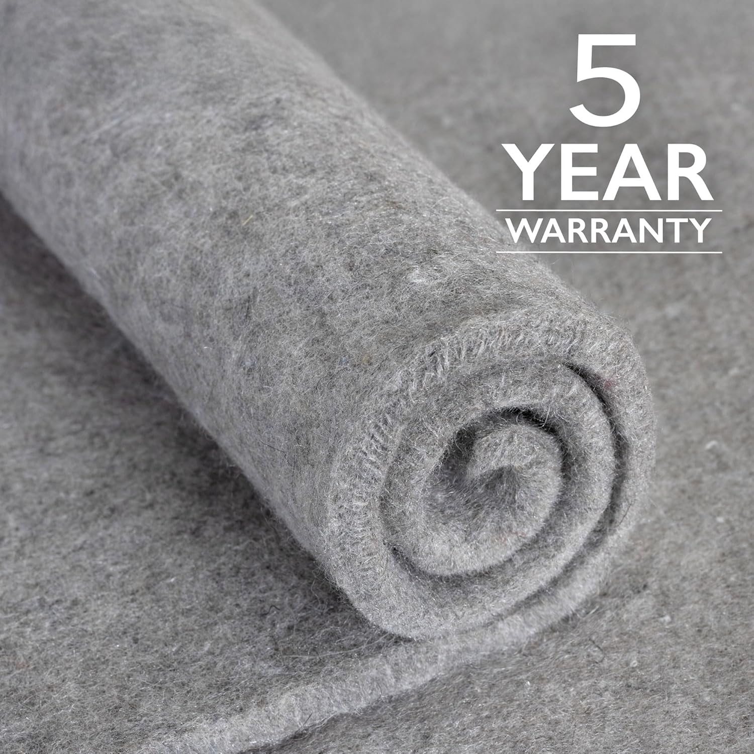 RUGPADUSA - Eco-Plush - 6'x9' - 1/2" Thick - 100% Felt - Luxurious Cushioned Rug Pad - Available in