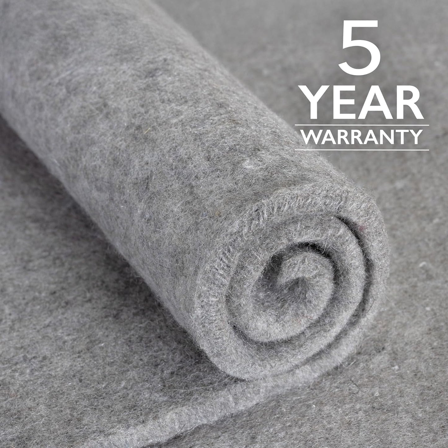 RUGPADUSA - Eco-Plush - 12'x15' - 1/2" Thick - 100% Felt - Luxurious Cushioned Rug Pad - Available
