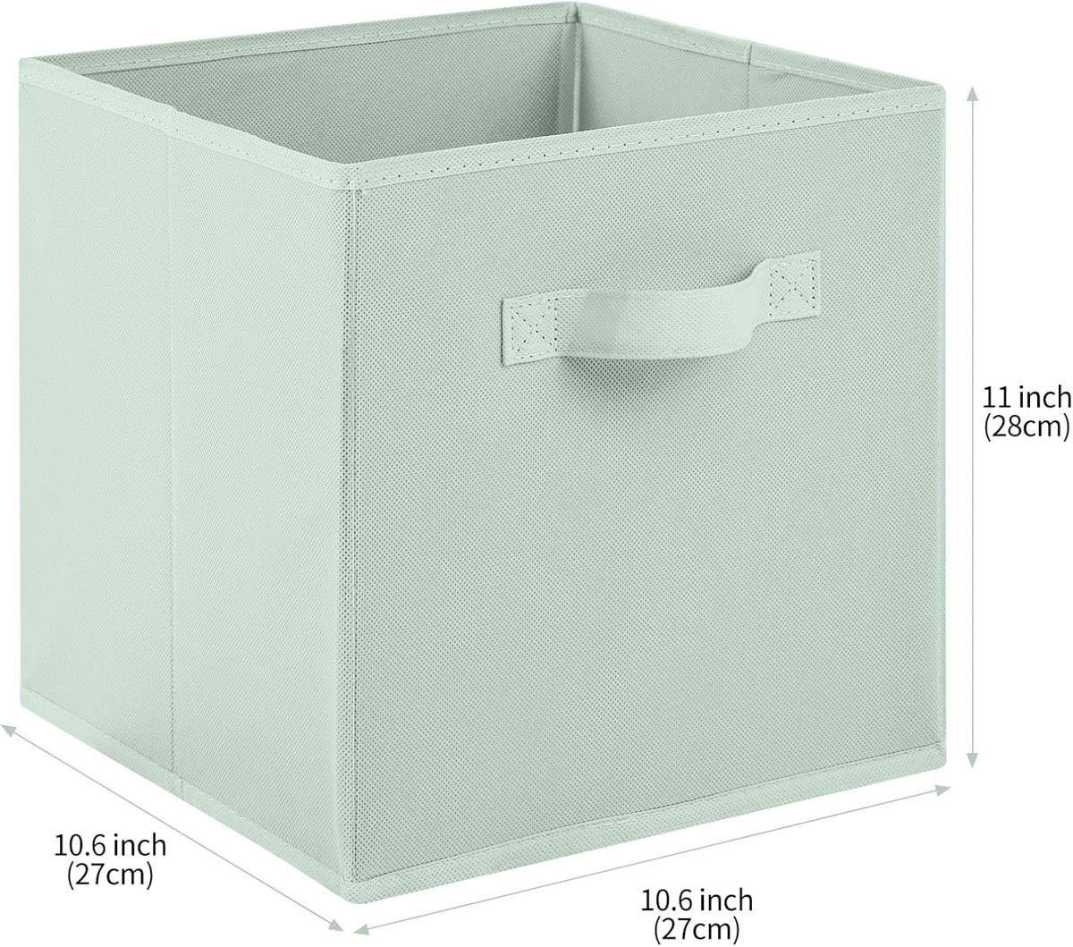 Stero Fabric Storage Bins 6 Pack Fun Colored Durable Storage Cubes with Handles Foldable Cube