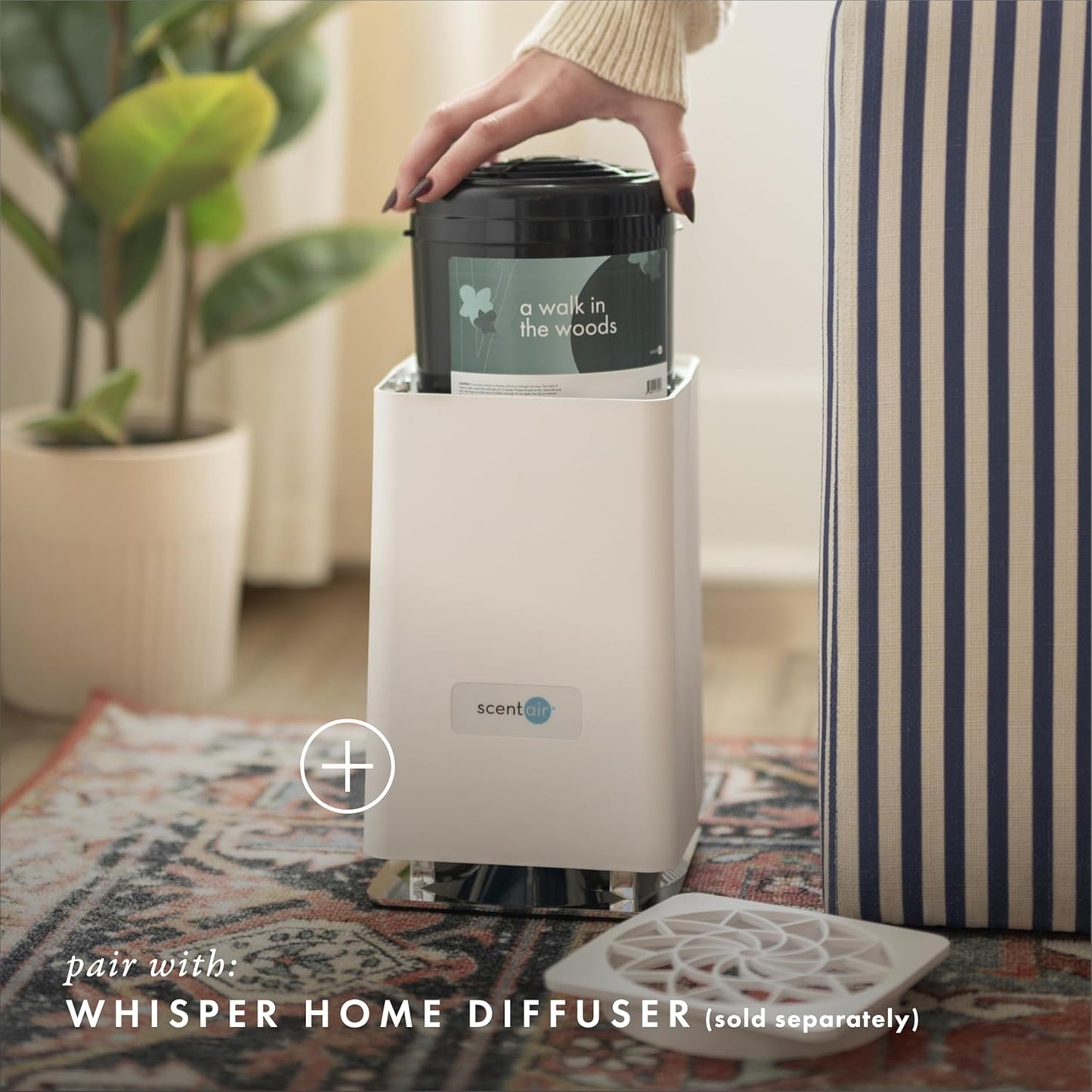 ScentAir Whisper Home Monthly Plug-in Refill, Fragrance Cartridge for Home and Office, A Walk in