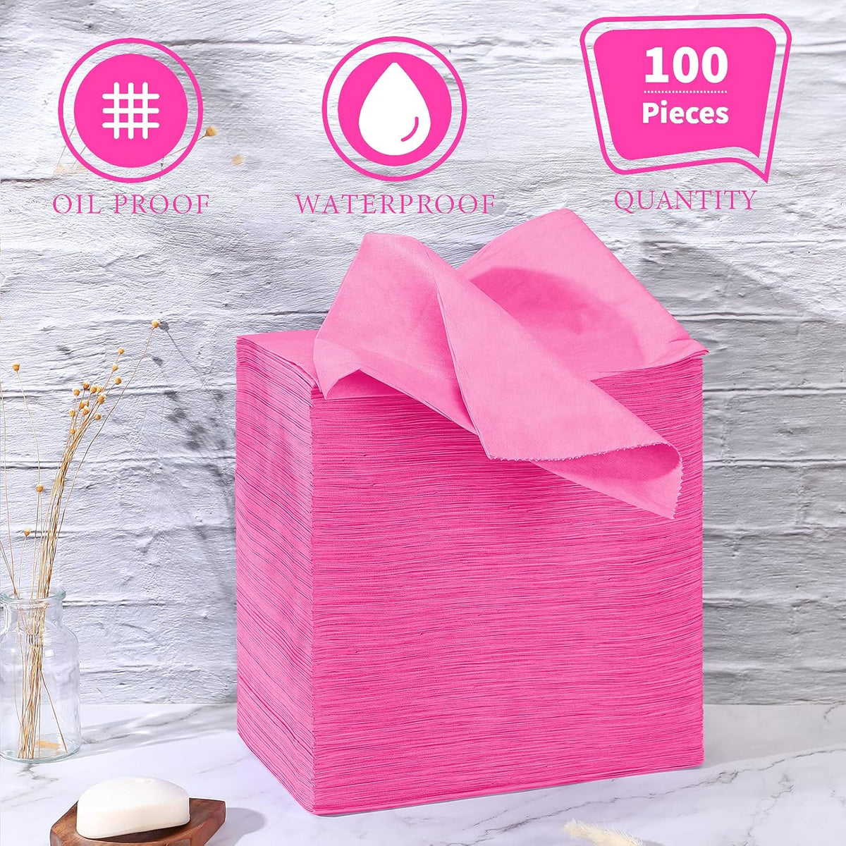 Breling 100 Pcs 31.5 x 71 Inch Disposable Bed Sheets Oil-proof PE Film Massage Table Sheets