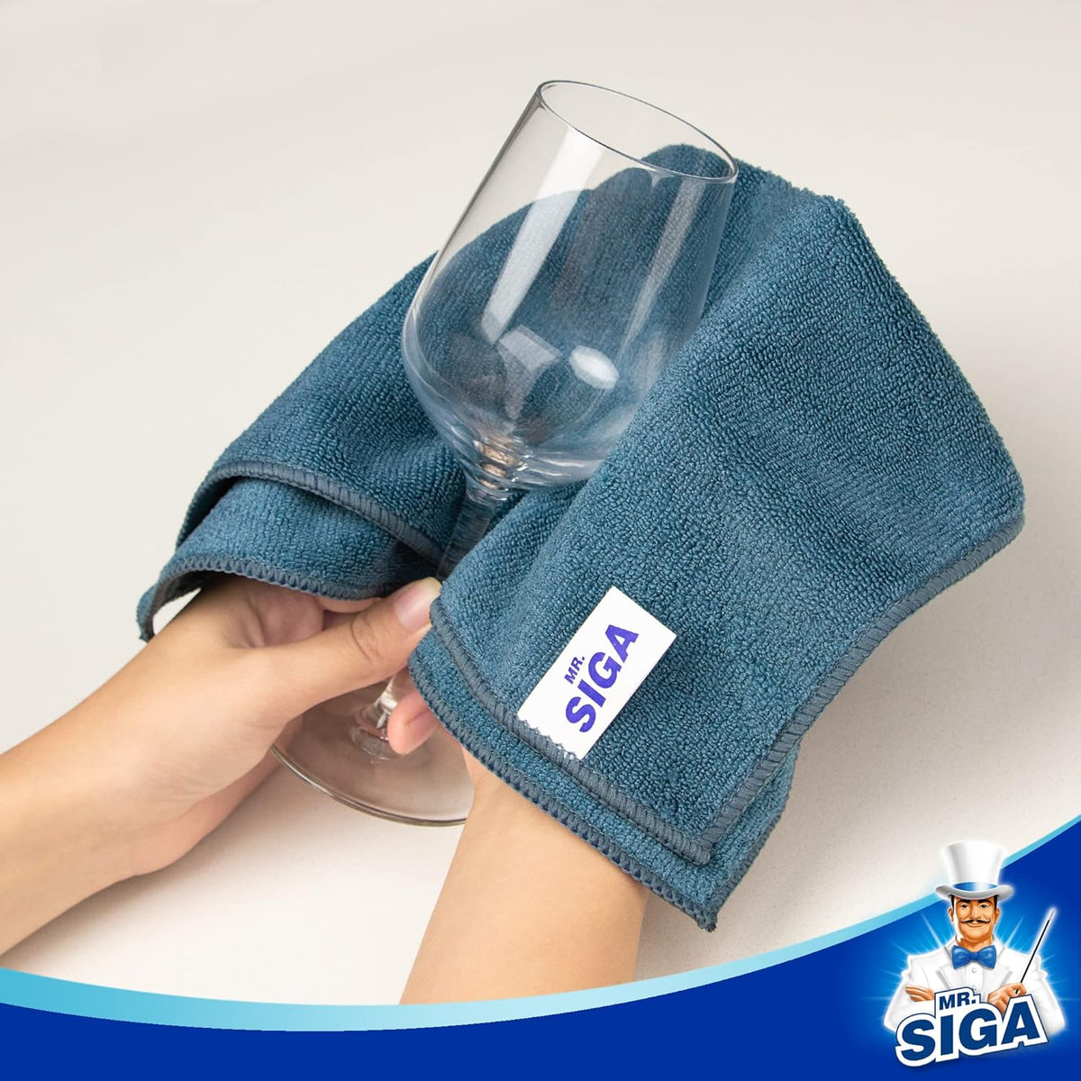 MR.SIGA Microfiber Cleaning Cloth, All-Purpose Microfiber Towels, Streak Free Cleaning Rags, Pack