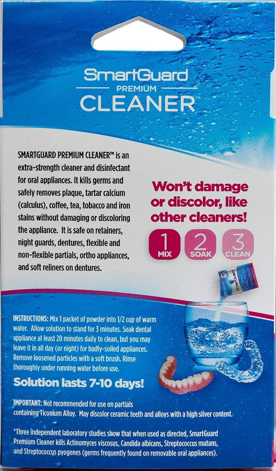 SmartGuard Premium Cleaner Crystals –(110 Cleanings)- Removes Stain, Plaque & Bad Odor from
