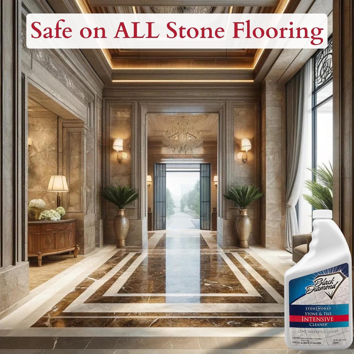 Black Diamond Stoneworks Stone & Tile Intensive Cleaner: Concentrated Deep Cleaner, Marble