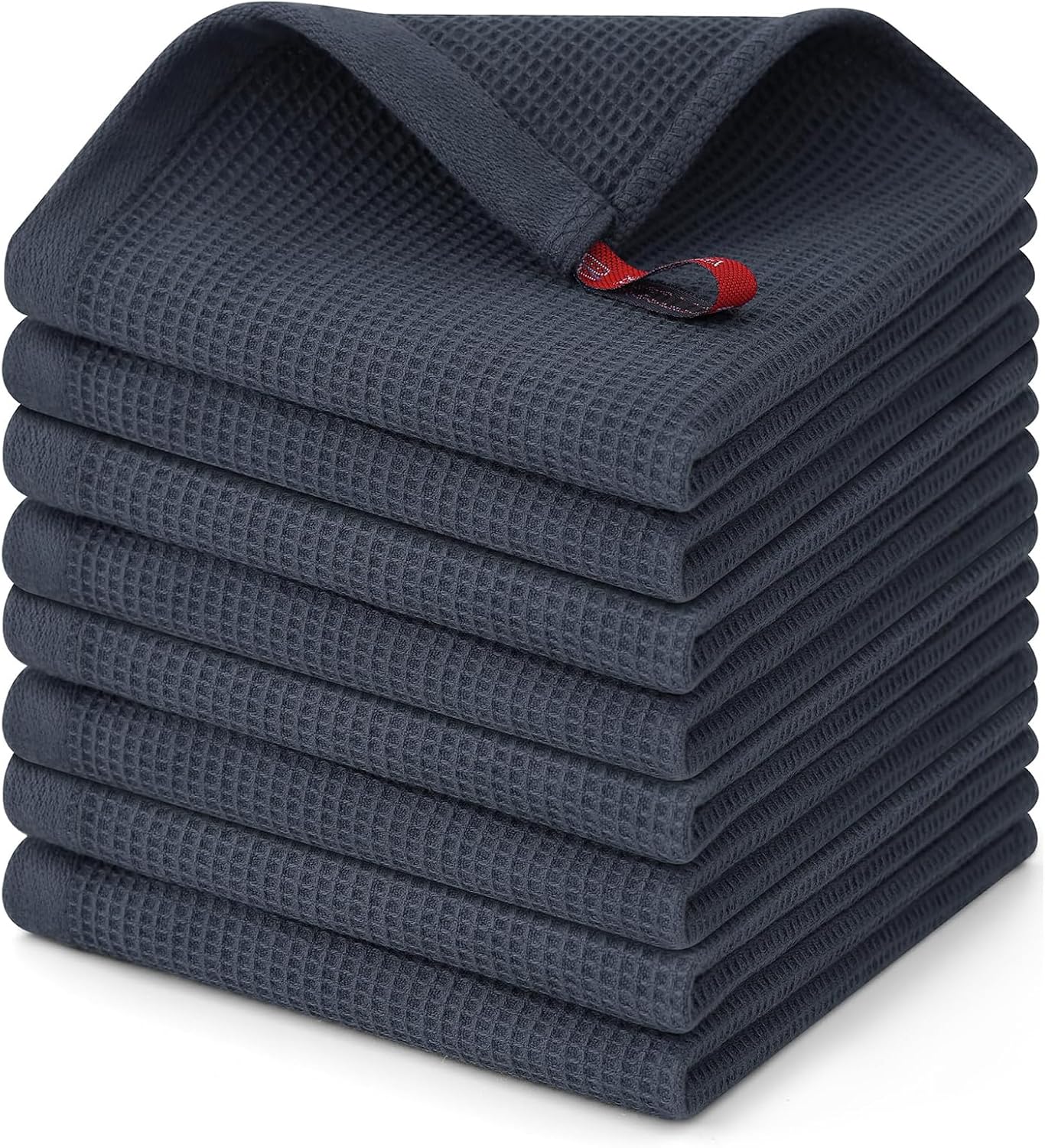 Homaxy 100% Cotton Waffle Weave Dish Cloths - 8 Pack Soft and Absorbent Dish Towels - 12 x 12