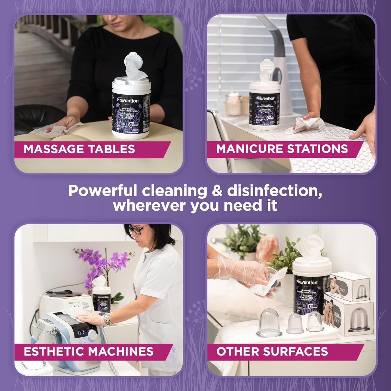 Prevention All Purpose Disinfecting Wipes – Cleaning Wipes Canister, Bulk Cleaner Towelettes for