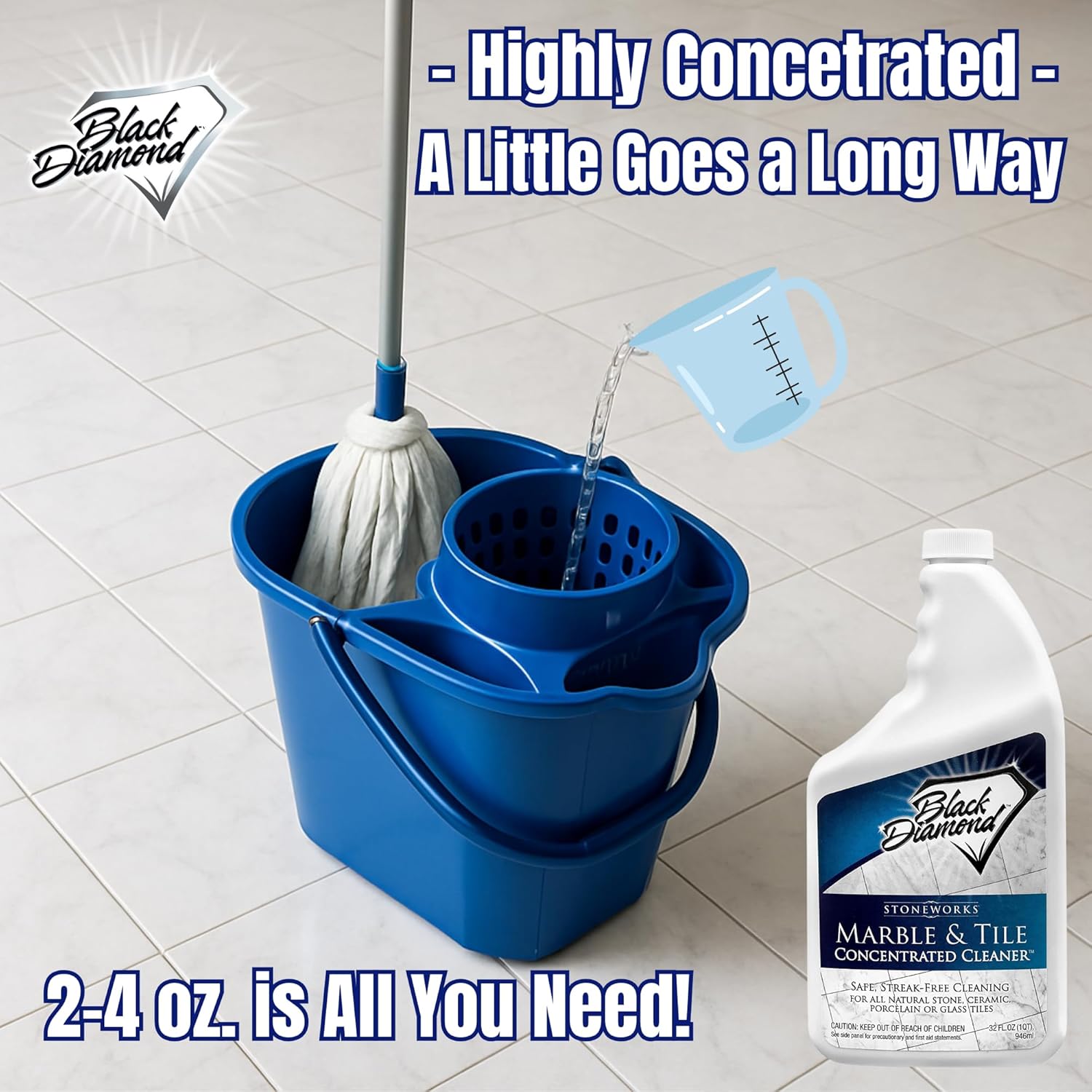 MARBLE & TILE FLOOR CLEANER. Great for Ceramic, Porcelain, Granite, Natural Stone, Vinyl and Brick.