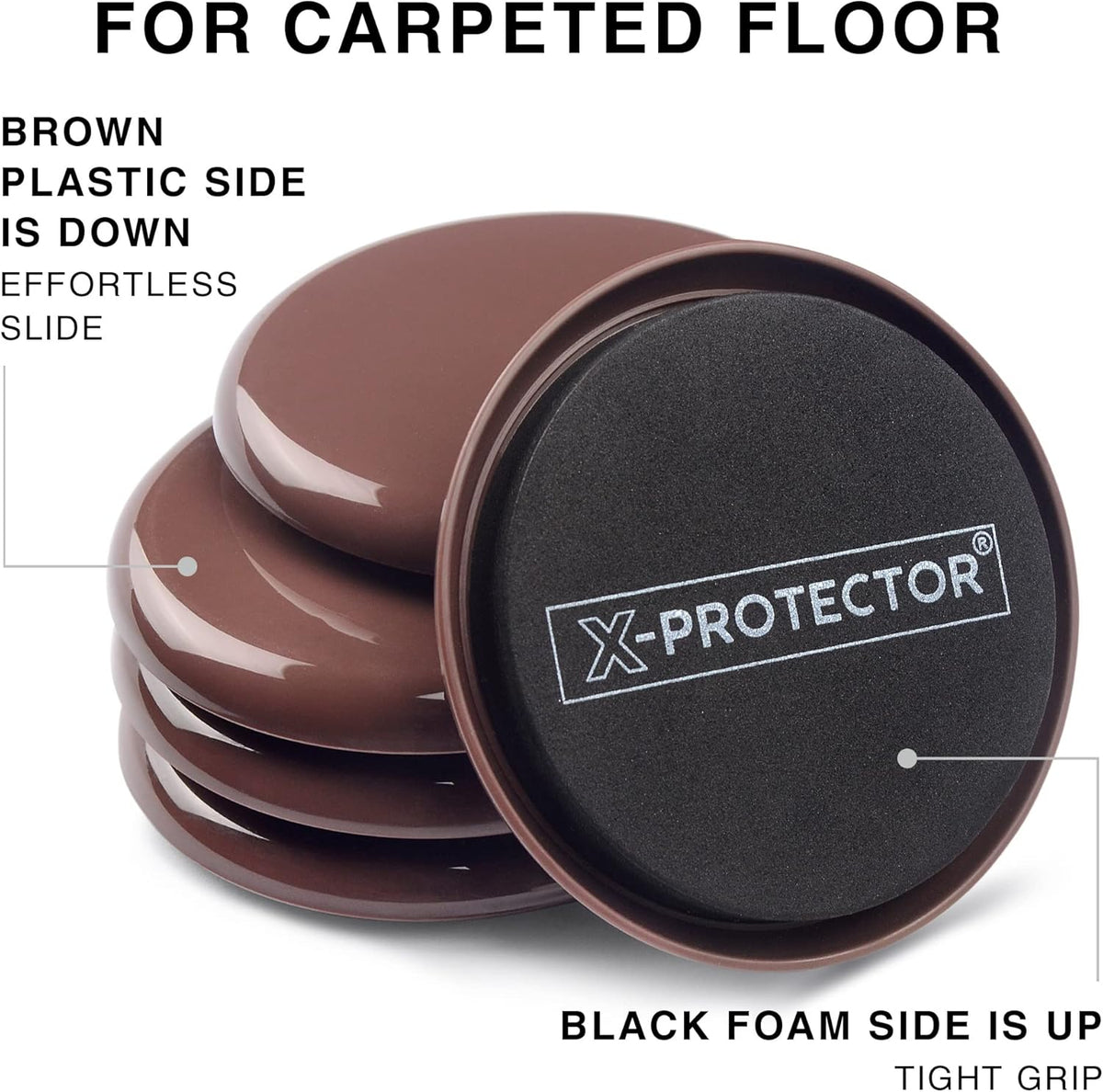 Furniture Sliders X-PROTECTOR 16 PCS – Furniture Sliders Hardwood Floors & Felt Furniture Movers