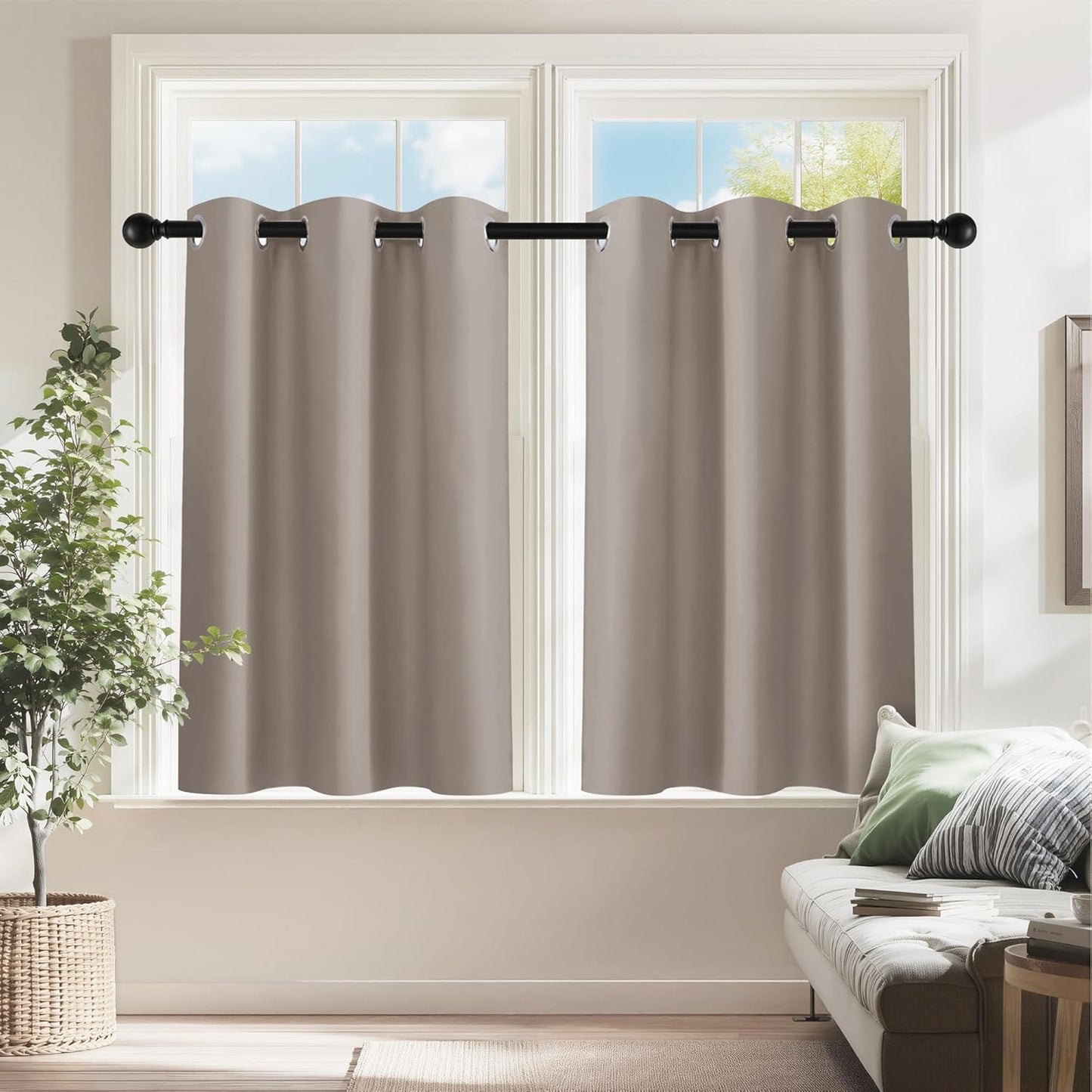 PONY DANCE Blackout Curtains for RV Camper Windows, Privacy Thermal Insulated Mini Curtains &