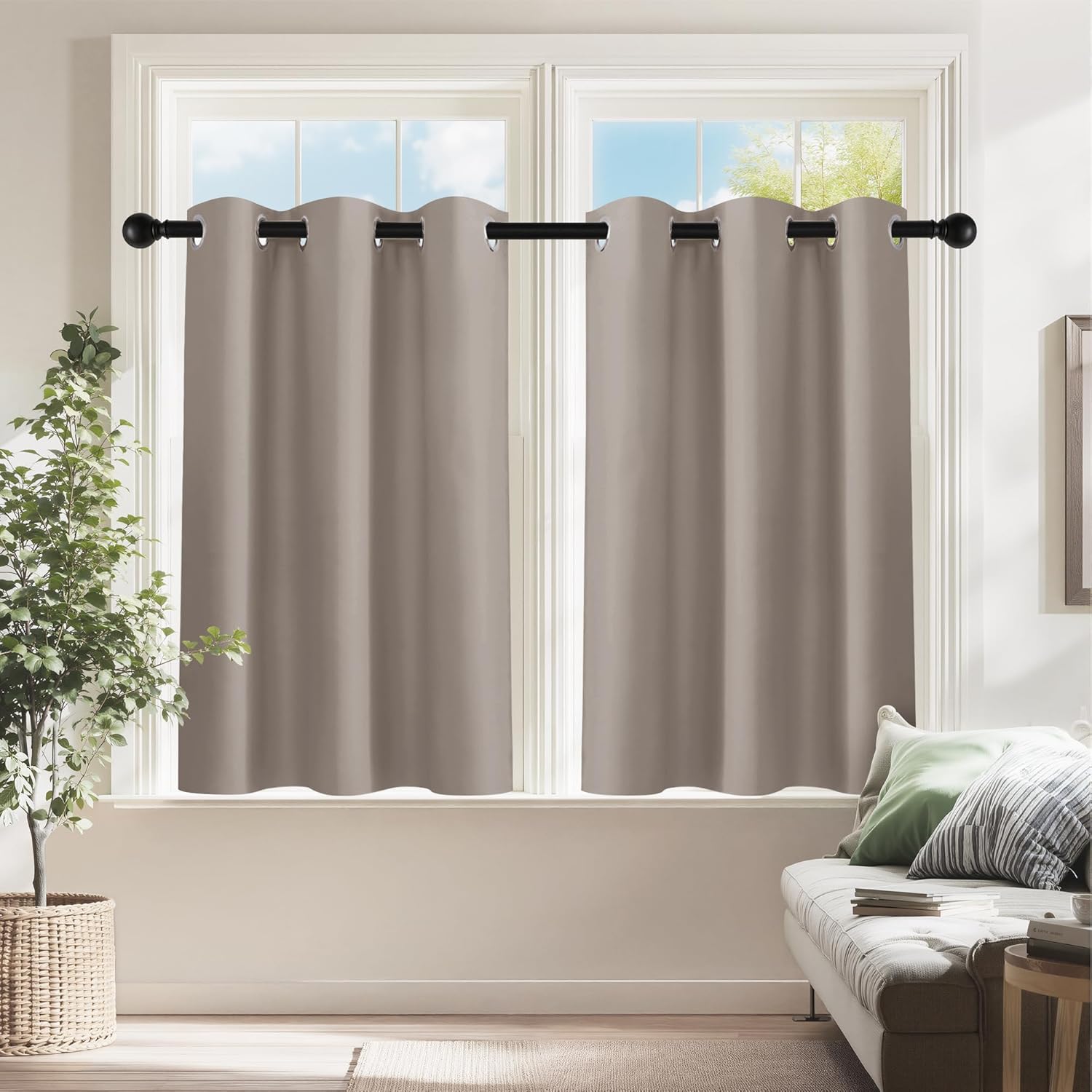 PONY DANCE Blackout Curtains for RV Camper Windows, Privacy Thermal Insulated Mini Curtains &