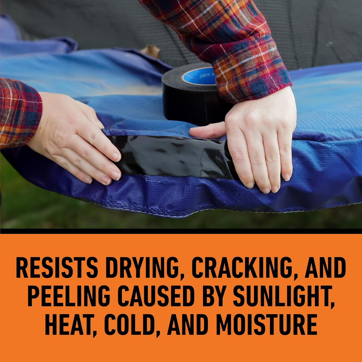 Gorilla All Weather Duct Tape, Black, 1.88" x 25 yd | UV Resistant | Waterproof | For Outdoor