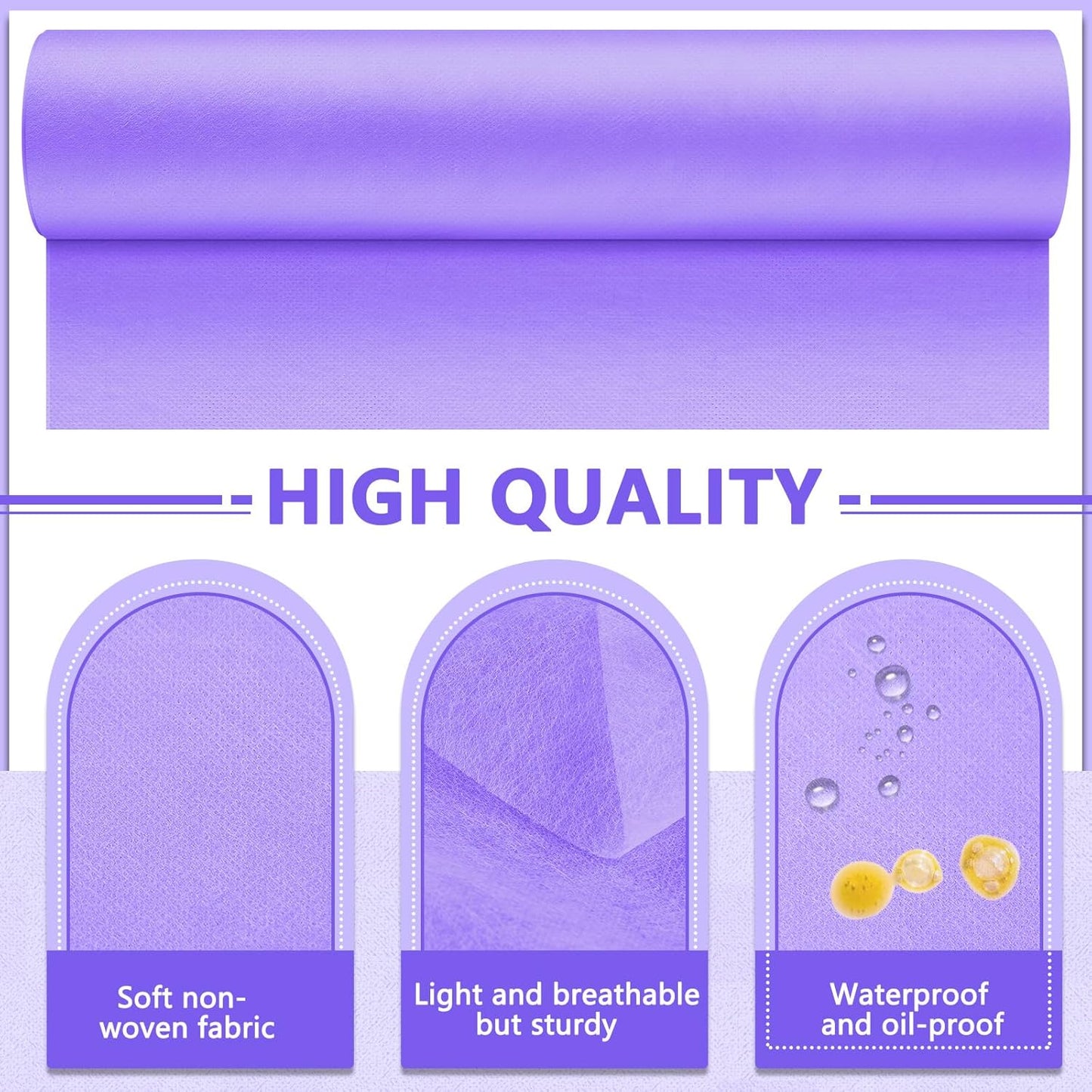 Tudomro 2 Roll Disposable Non Woven Bed Sheets 24 x 71 Inch Massage Table Paper Covers Non Woven