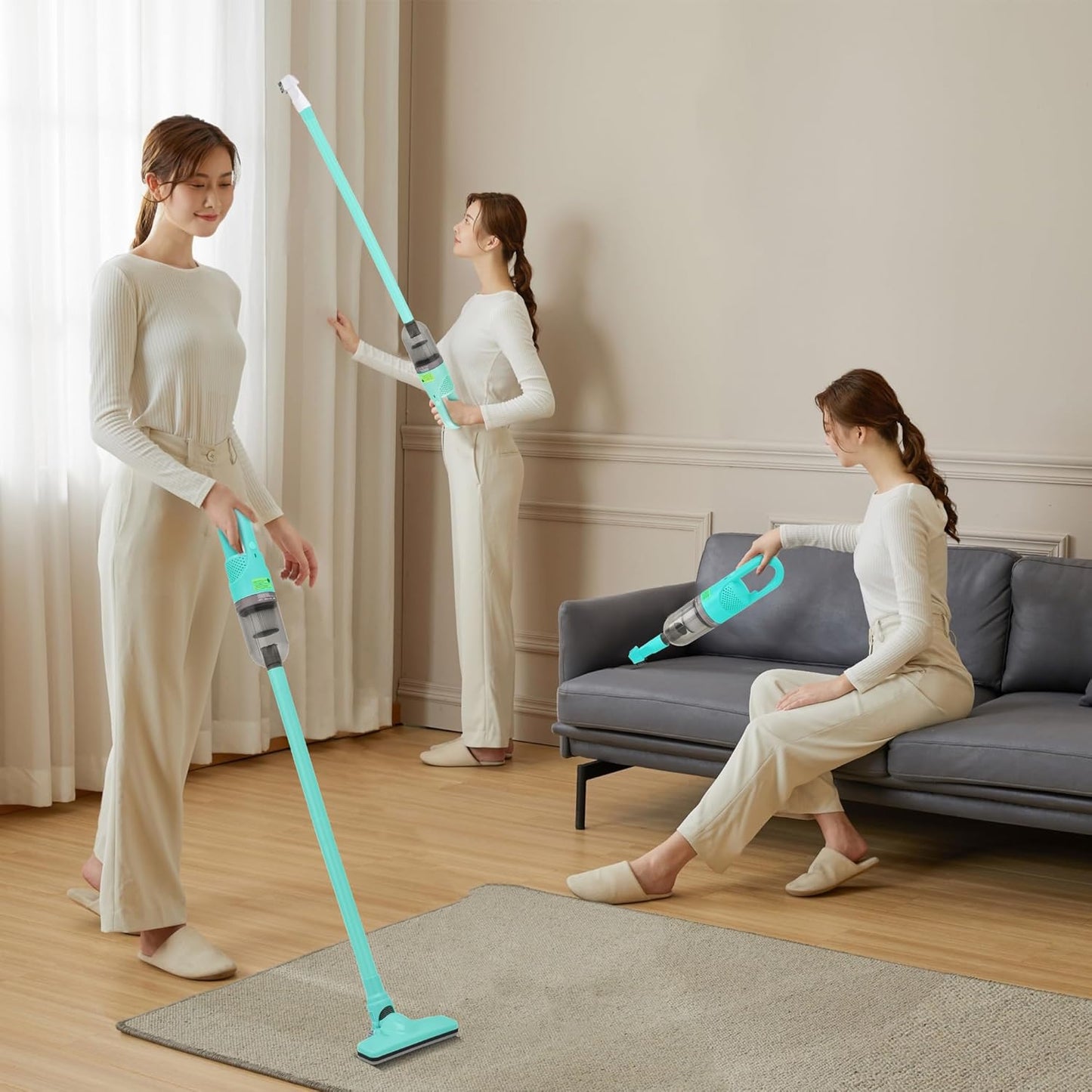 Handheld Vacuum Cleaner,Ultra-Lightweight Mini Portable Vacuums for Home, 6 in 1 Stick Vac Cleaners