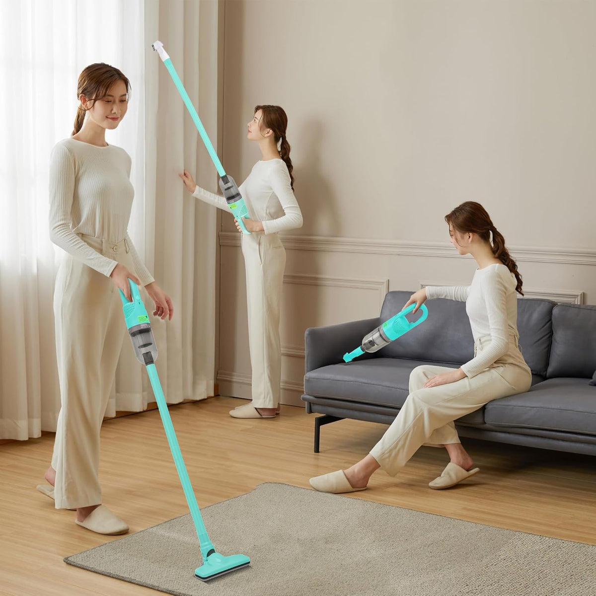 Handheld Vacuum Cleaner,Ultra-Lightweight Mini Portable Vacuums for Home, 6 in 1 Stick Vac Cleaners