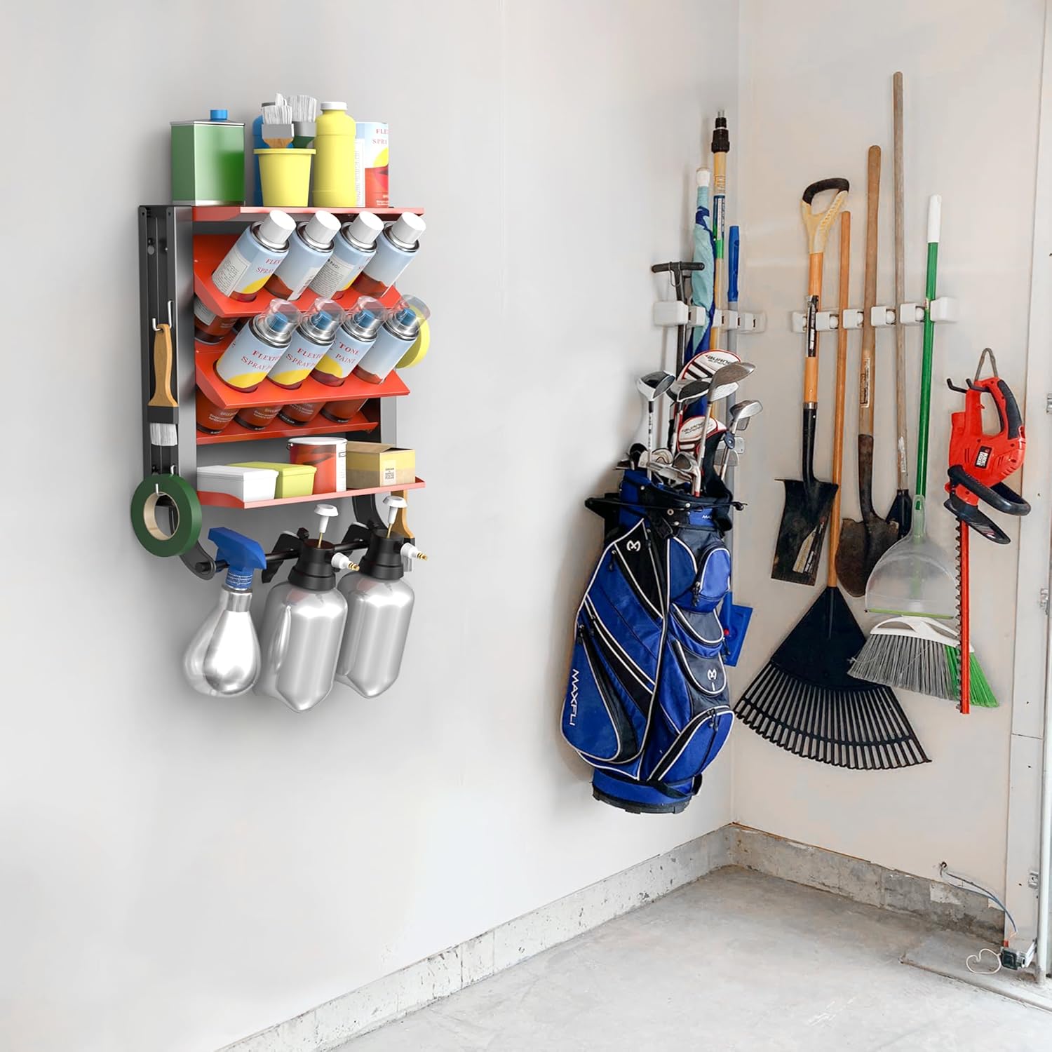 Ultrawall Spray Can Holder Rack, Heavy Duty Steel Wall Mounted Spray Bottle Holder, Garage Tool