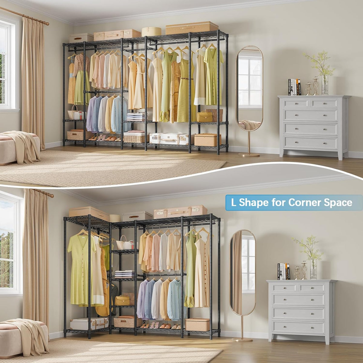 VIPEK V50 Extra Large Portable Closet Rack Bedroom Armoire Freestanding Wardrobe Closet, Heavy Duty