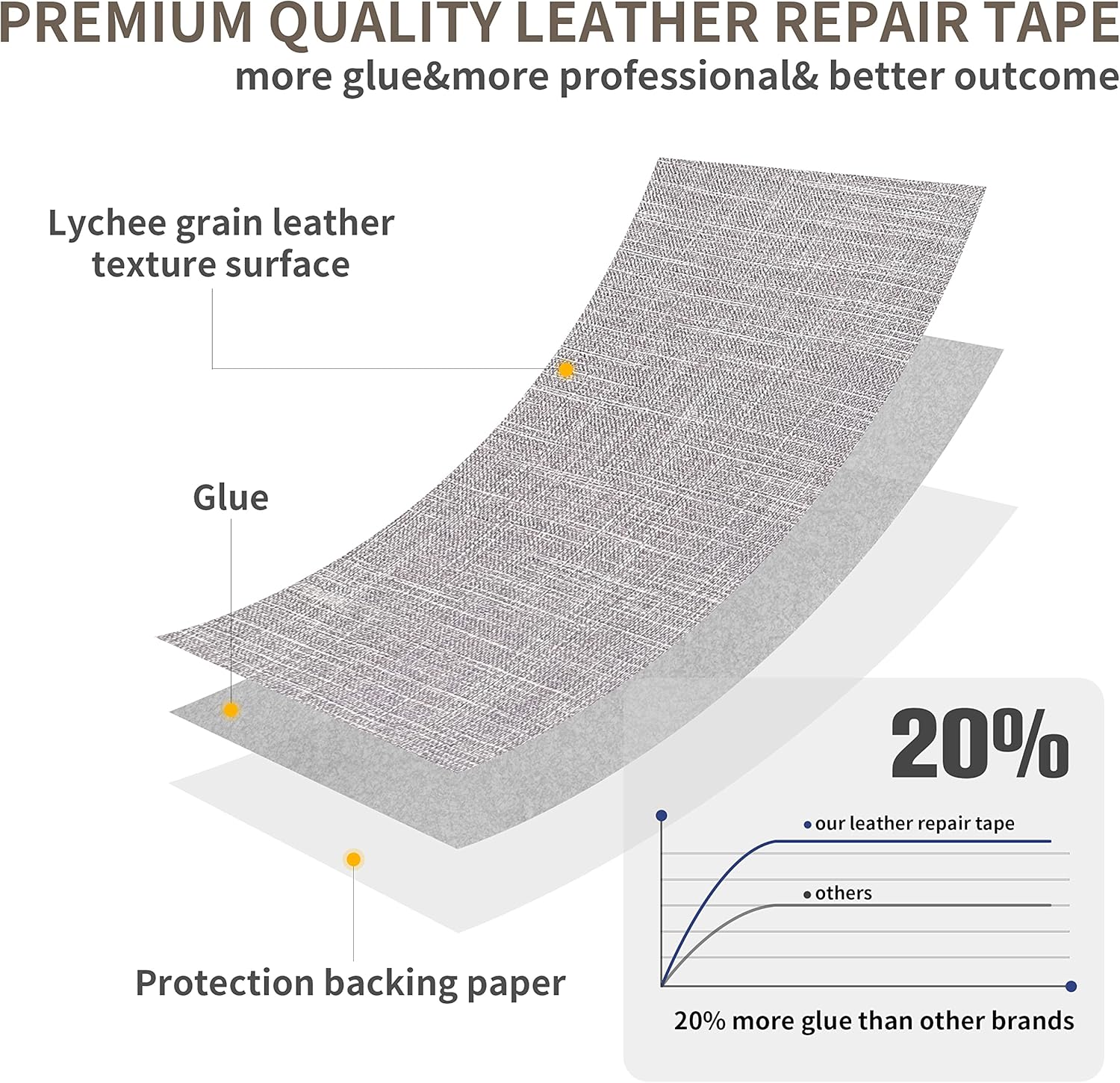 Fine Linen Fabric Patches, Self-Adhesive, 12x40 Inch, Multi Color, for Sofa & Clothes Repair