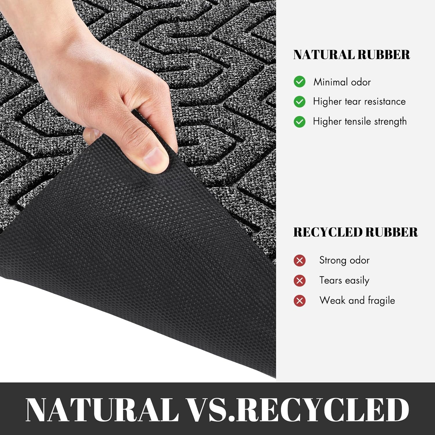 Yimobra Extra Large Door Mat Outside Entrance 60x32, Waterproof Heavy Duty Outdoor Mats for Front