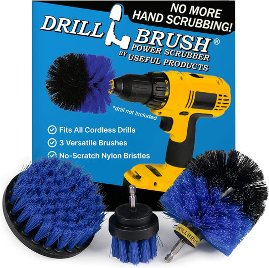 Drillbrush Boat Accessories – Kayak Cleaning Kit – Boat Cleaning Brush Kit – Marine Scrub Brush