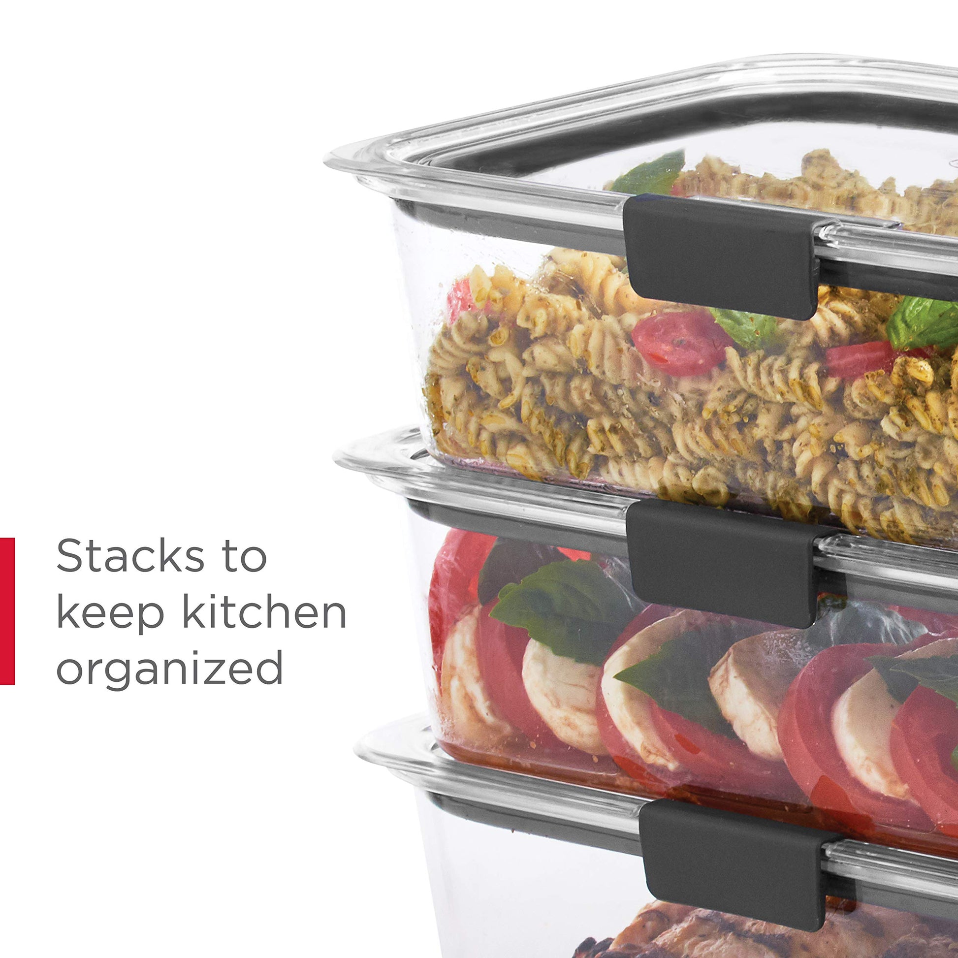 Rubbermaid Brilliance BPA Free 44-Piece Food Storage Containers Set Airtight Leak-Proof with Lids