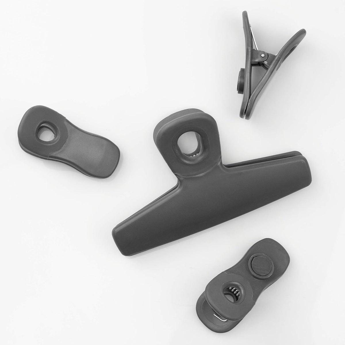 COOK WITH COLOR Bag Clips, Heavy Duty Chip Clip and Refrigerator Magnet Clips for Food Storage with
