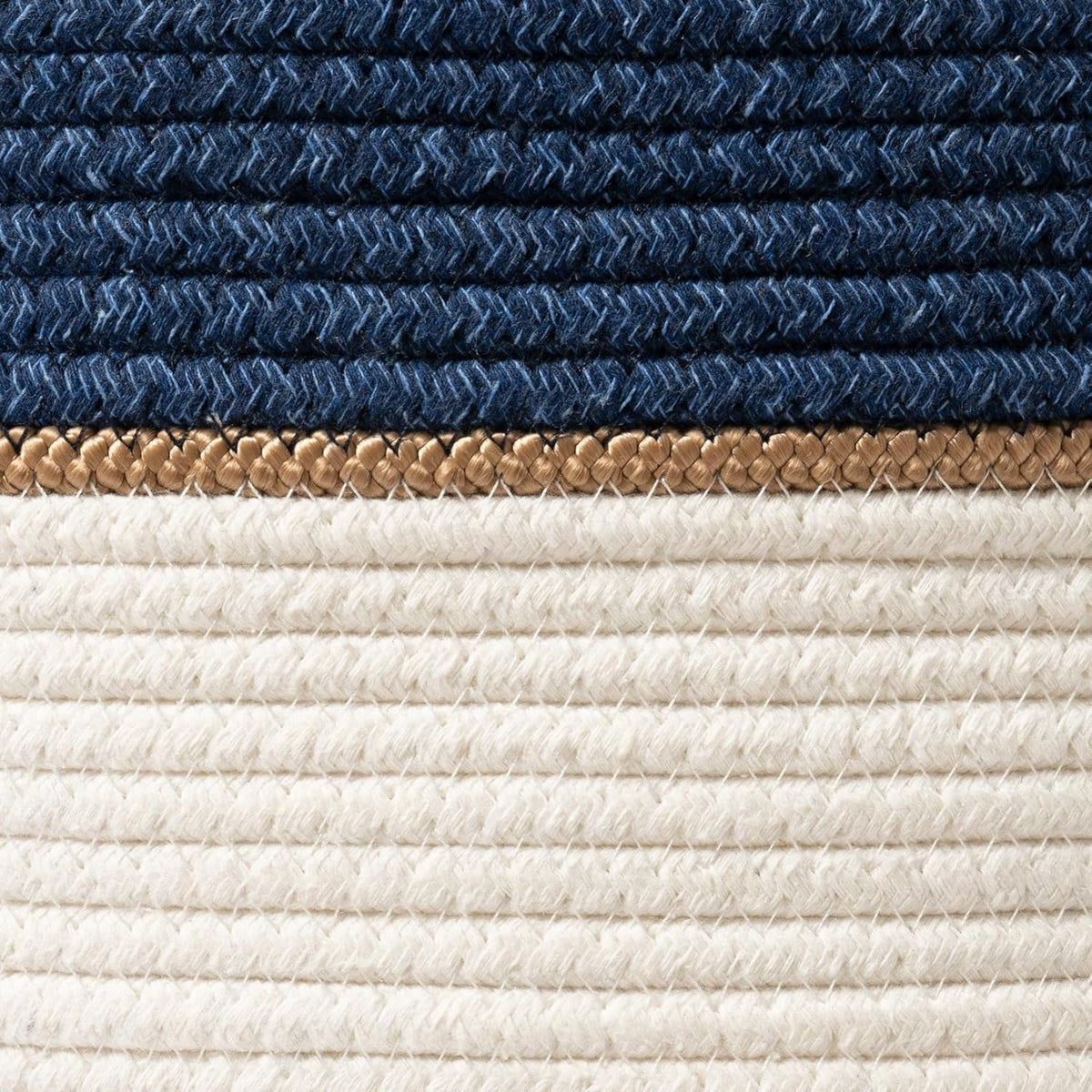 LA JOLIE MUSE Woven Basket Rope Storage Baskets - Large Cotton Organizer, Basket for Baby Blanket