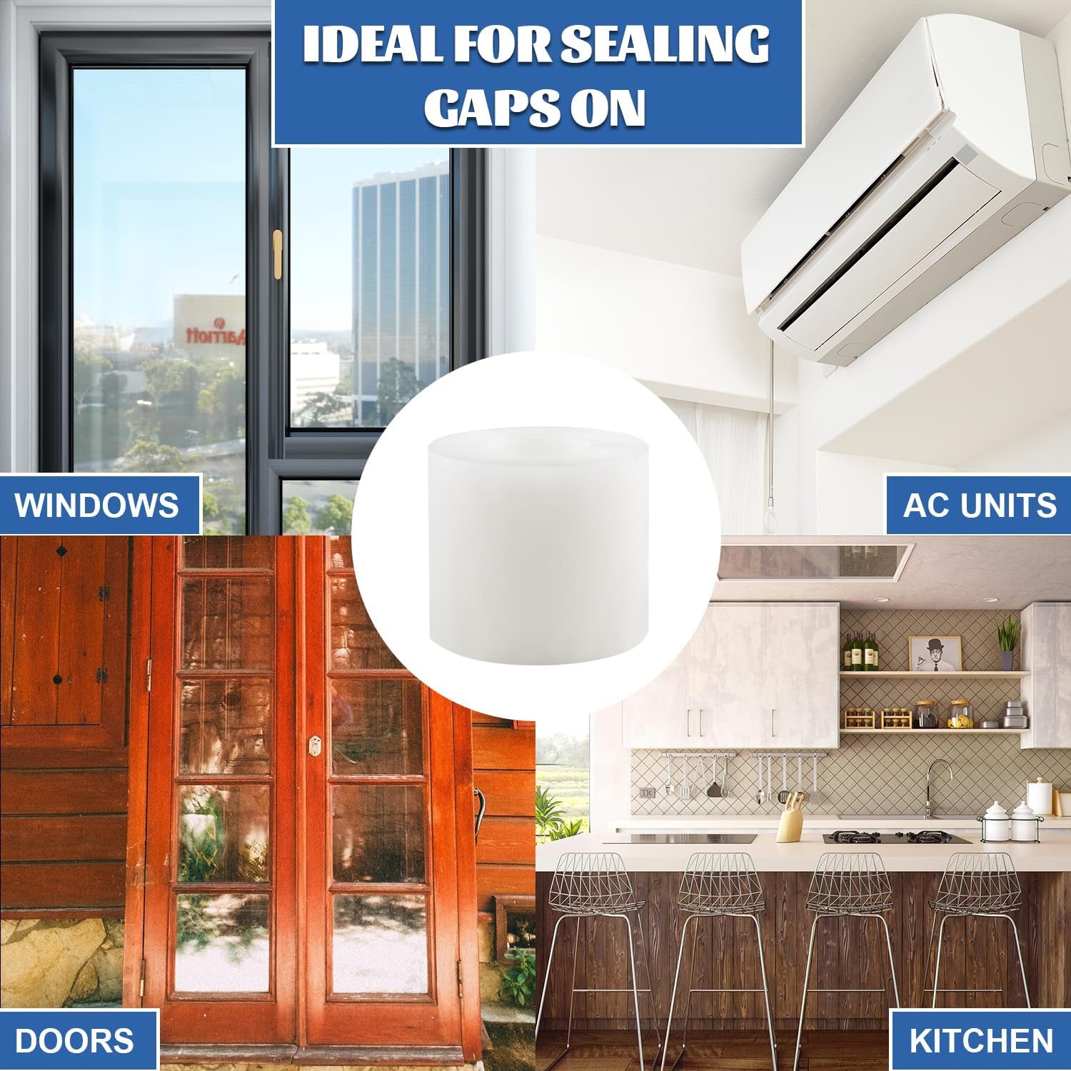 Transparent Weather Sealing Tape 3" x35 Yard, Window Insulation Tape Weather Stripping for Windows