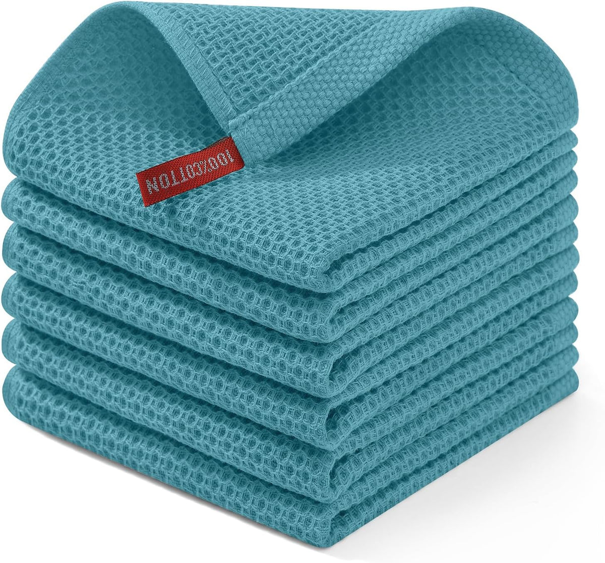 Homaxy 100% Cotton Waffle Weave Kitchen Dish Cloths, Ultra Soft Absorbent Quick Drying Dish Towels