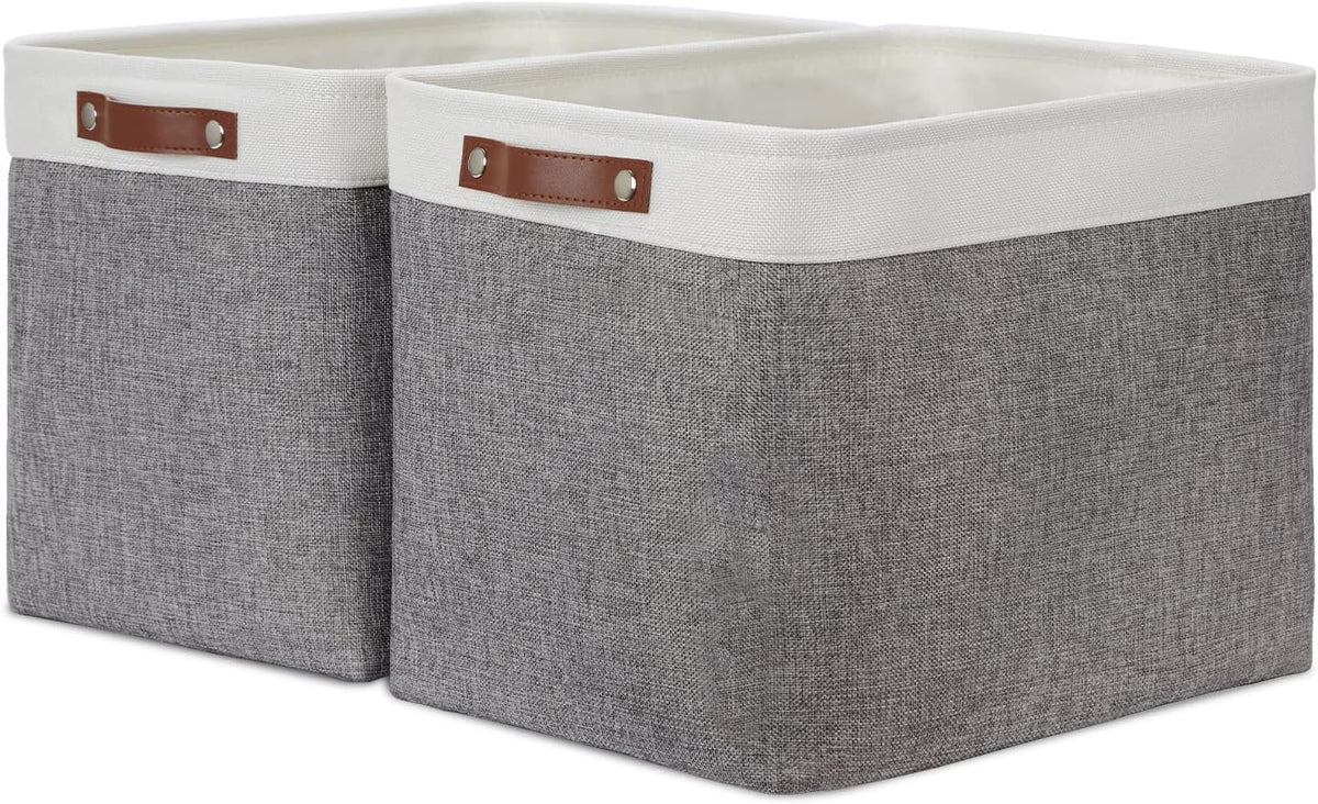 DULLEMELO Storage Baskets Large 16"x12"x12" Rectangular Storage Bins Baskets for Organizing [2
