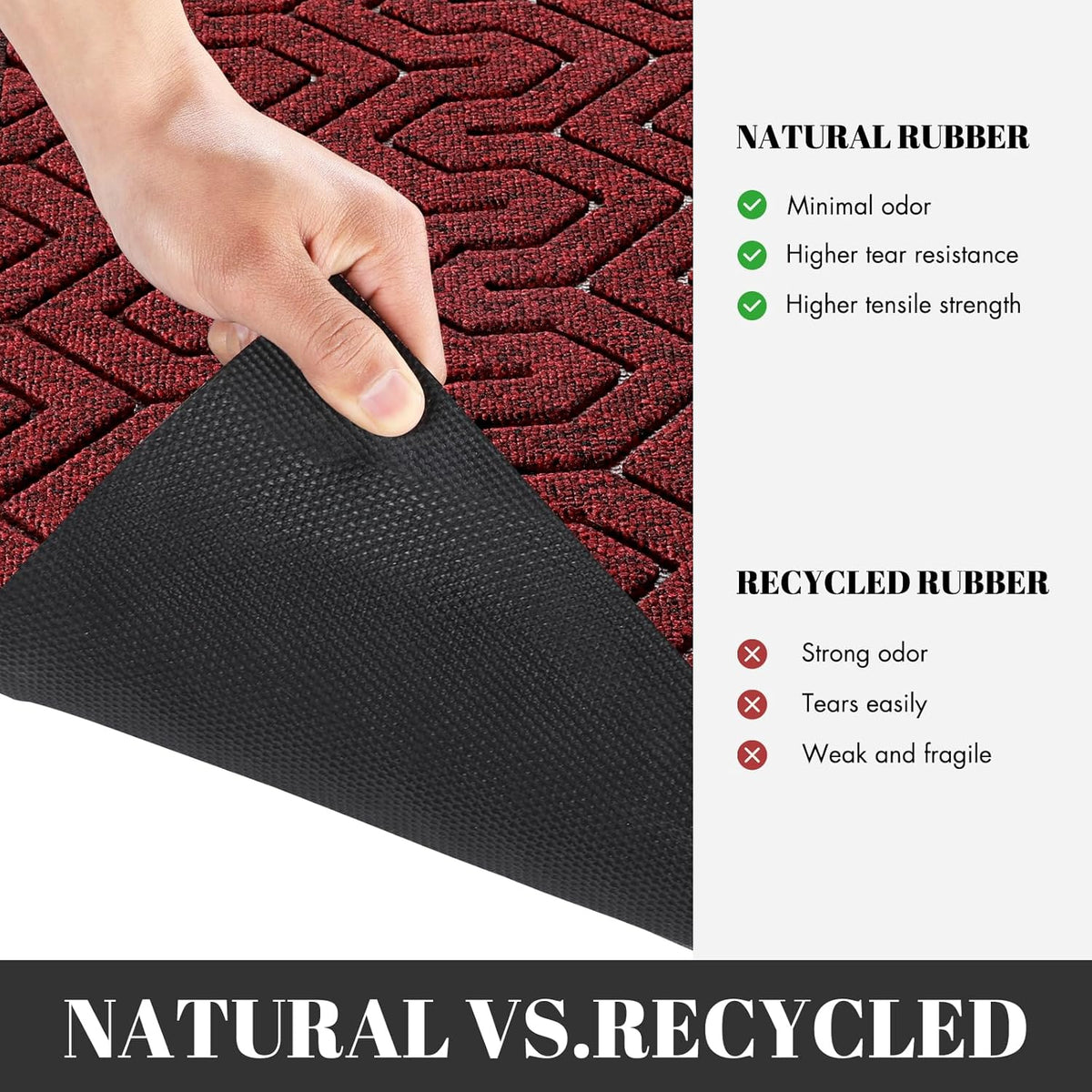 Yimobra 72x24 Indoor Outdoor Runner Rug, Heavy-Duty Waterproof Entrance Mat for High Traffic Areas