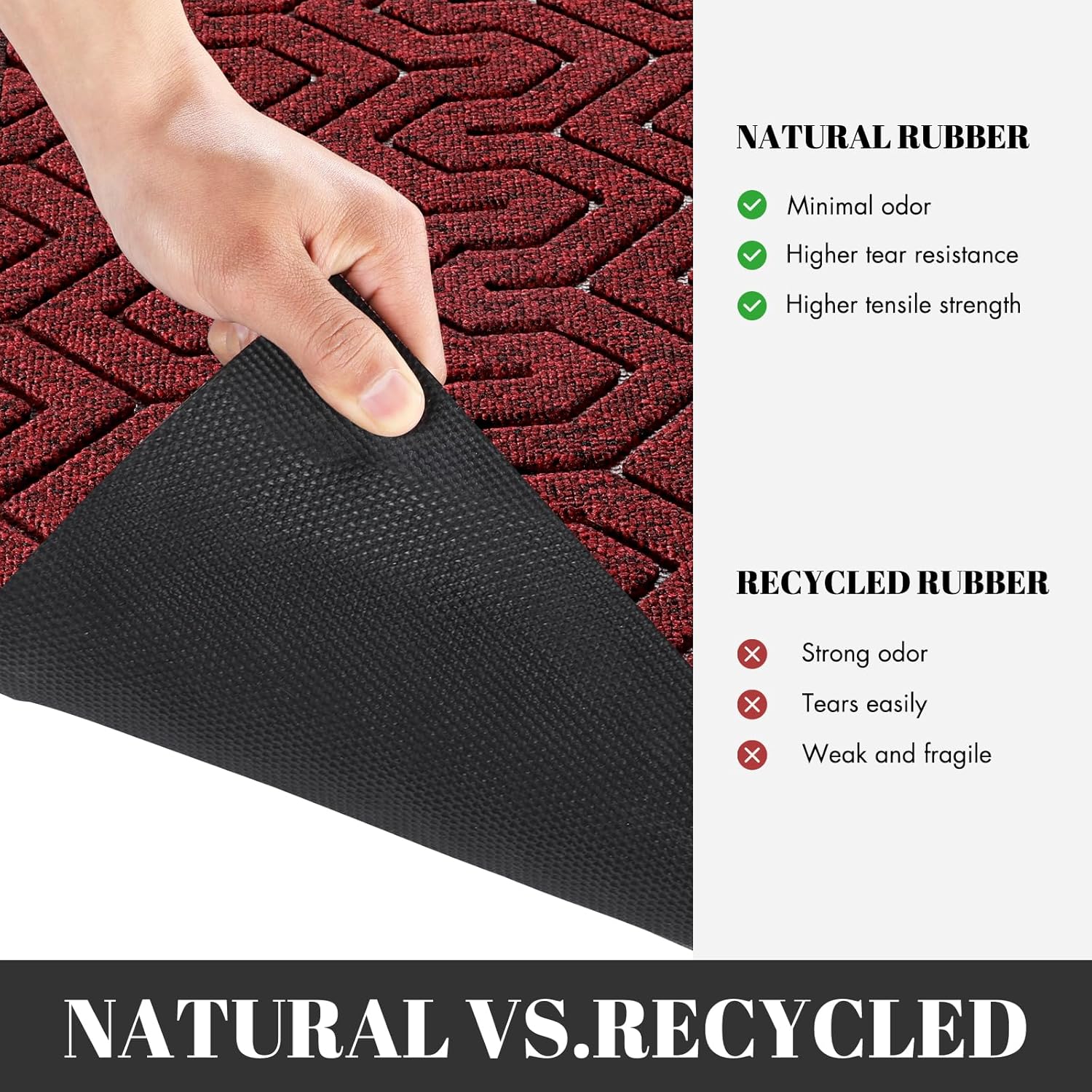 Yimobra 72x24 Indoor Outdoor Runner Rug, Heavy-Duty Waterproof Entrance Mat for High Traffic Areas