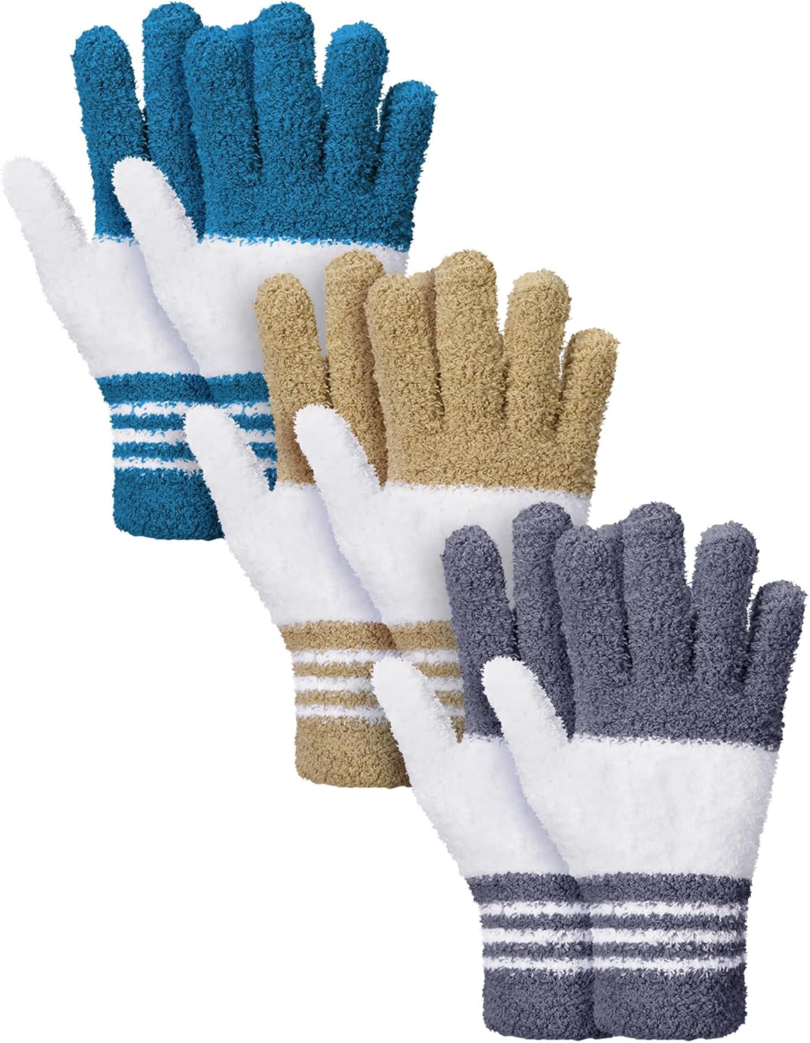Patelai 3 Pairs Microfiber Plant Dusting Gloves Leaf Cleaning Gloves for Indoor Plants, Blinds