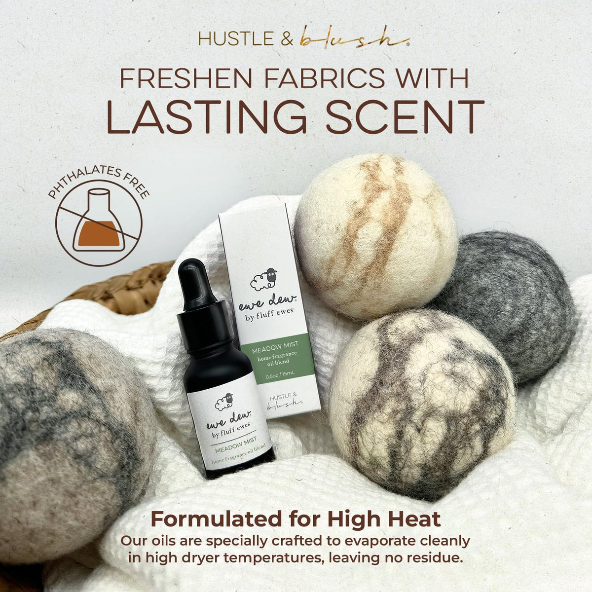 Laundry Essential Oils for Dryer Balls 15ml Meadow Mist - Blend of Laundry Fragrance Oil and