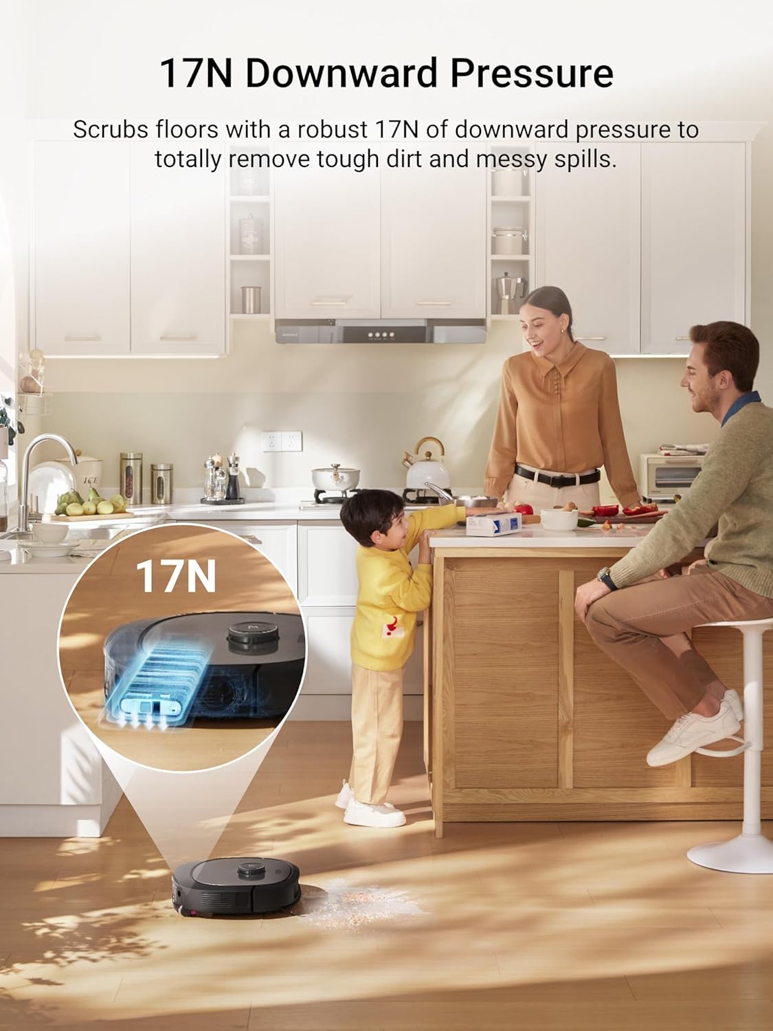 Eureka J20 Robot Vacuum Self Emptying, 8000Pa Suction, Auto Mop Washing & Hot Air Drying,3D