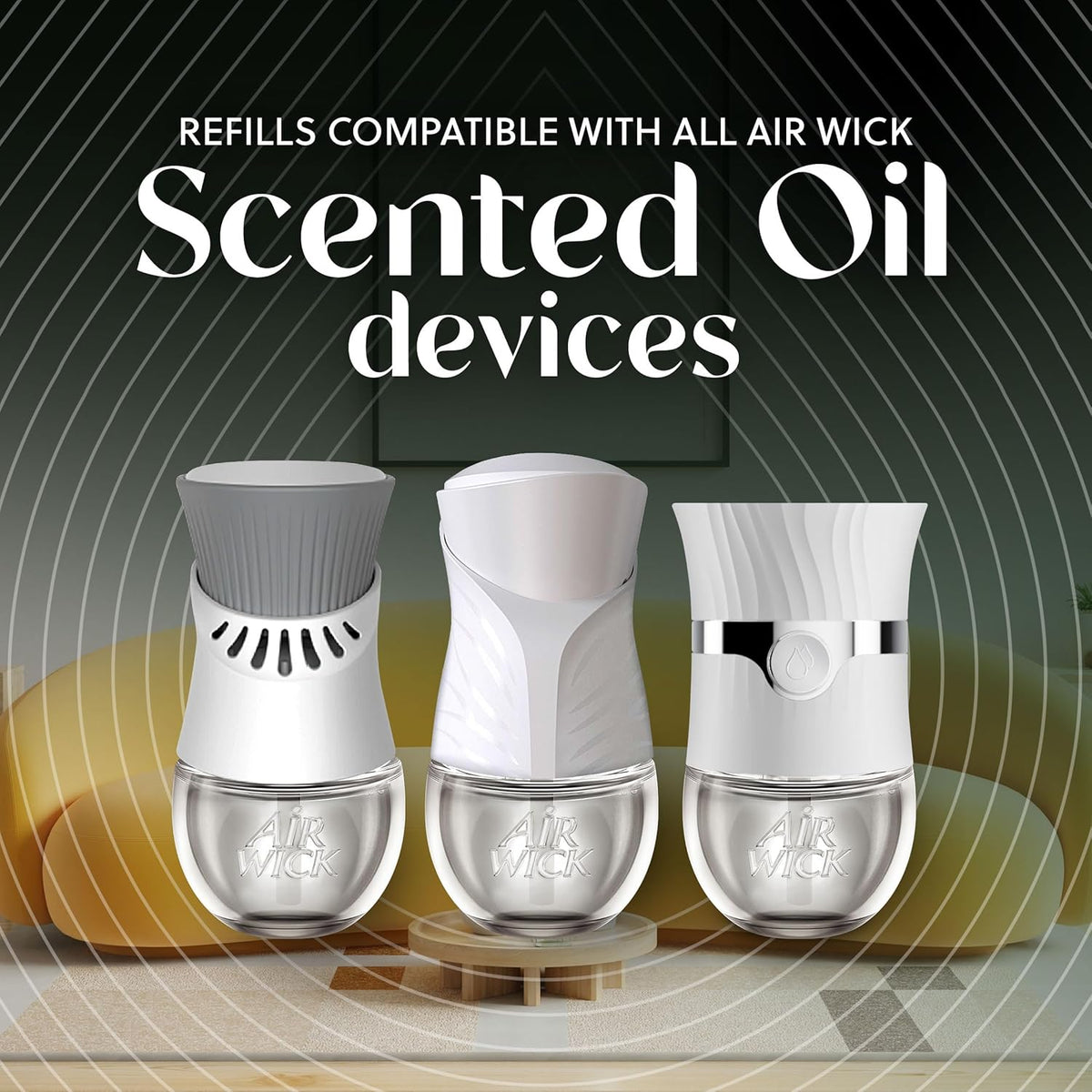 Air Wick Plug In Scented Oil Refills, Sweetgrass + Sandalwood, Air Fresheners for Home Long