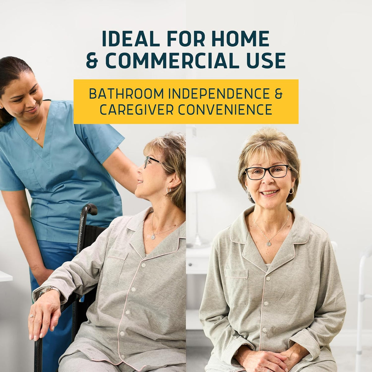 Lunderg Commode Liners with Absorbent Pads - Lemon Scent Medical Grade 150 Count Universal Fit