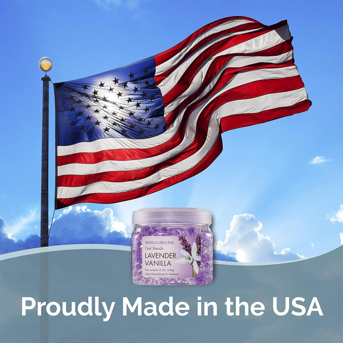 SMELLS BEGONE Odor Eliminator Gel Beads - Air Freshener - Eliminates Odor in Bathrooms, Cars