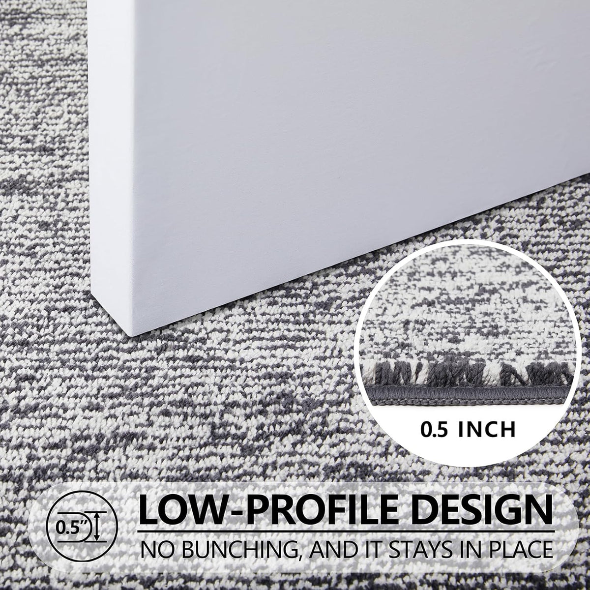 REFETONE Doormat, 36"x59", Indoor, Dark Grey - Absorbent, Non Slip, Machine Washable, Resist Dirt