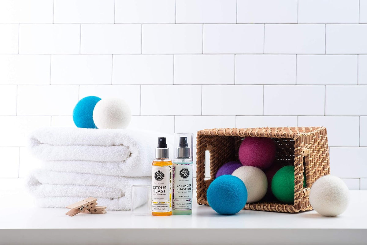 Woolzies Wool Dryer Balls Organic: Our Big Wool Spheres are The Best Fabric Softener | 6-Pack XL