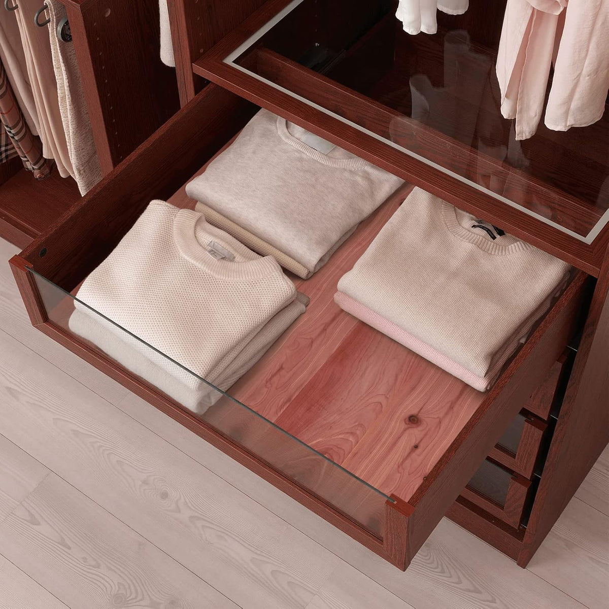Homode Cedar Closet Liner Planks, Set of 8 Drawer Liners, Tongue and Groove, Aromatic Cedar Wood