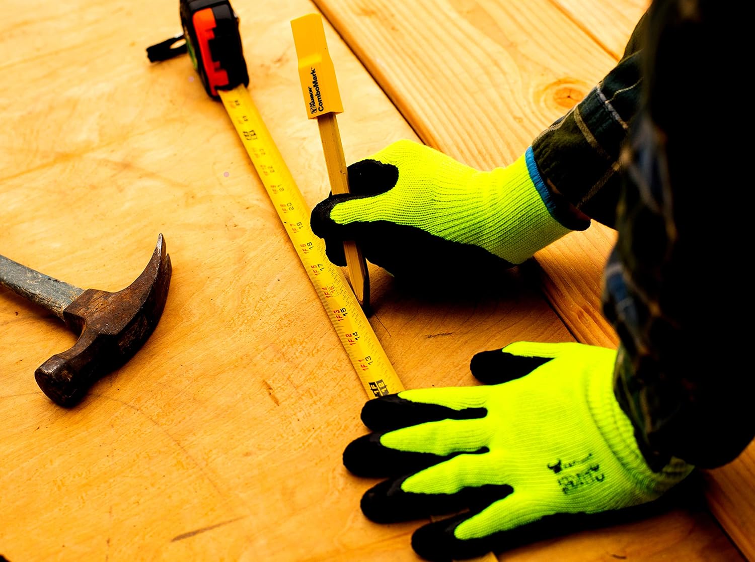 G & F Products G & F 1516 12 Pairs Pack Premium High Visibility Work and gardening Gloves for Men